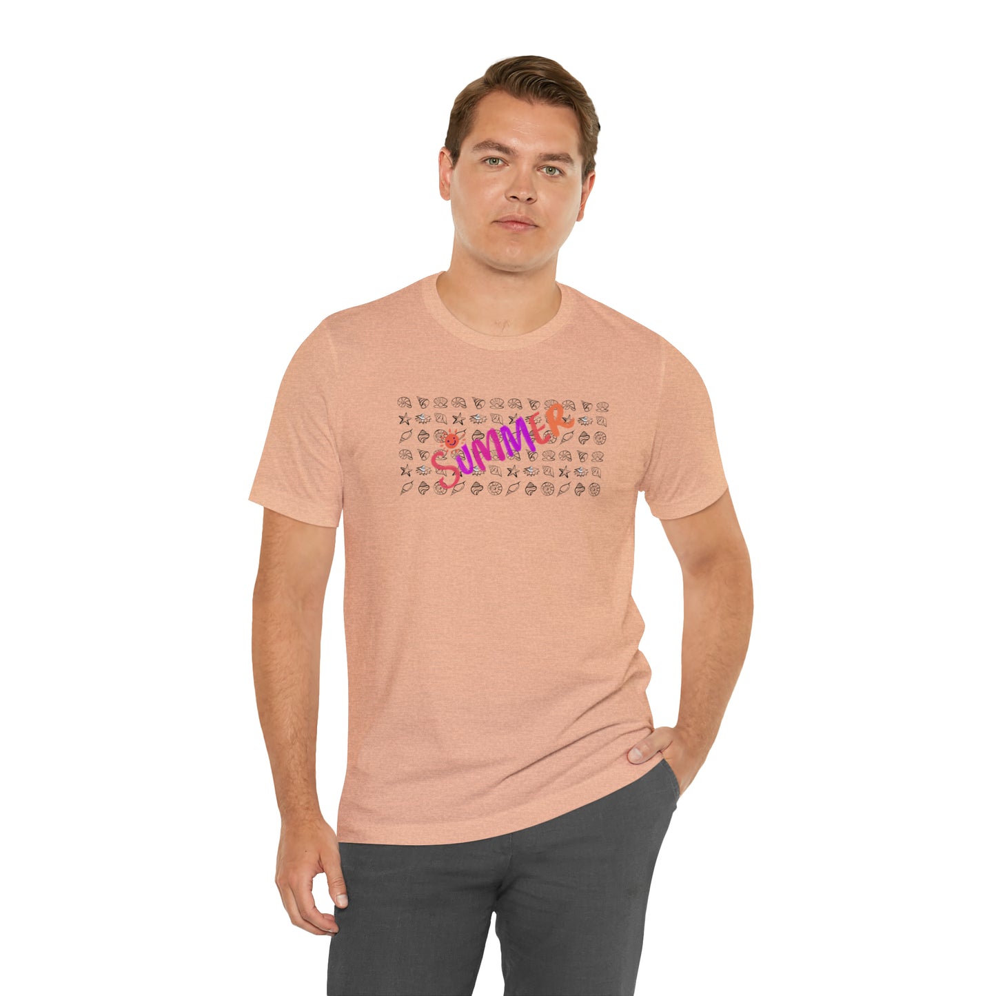 Summer Seashells Unisex Jersey Short Sleeve Tee