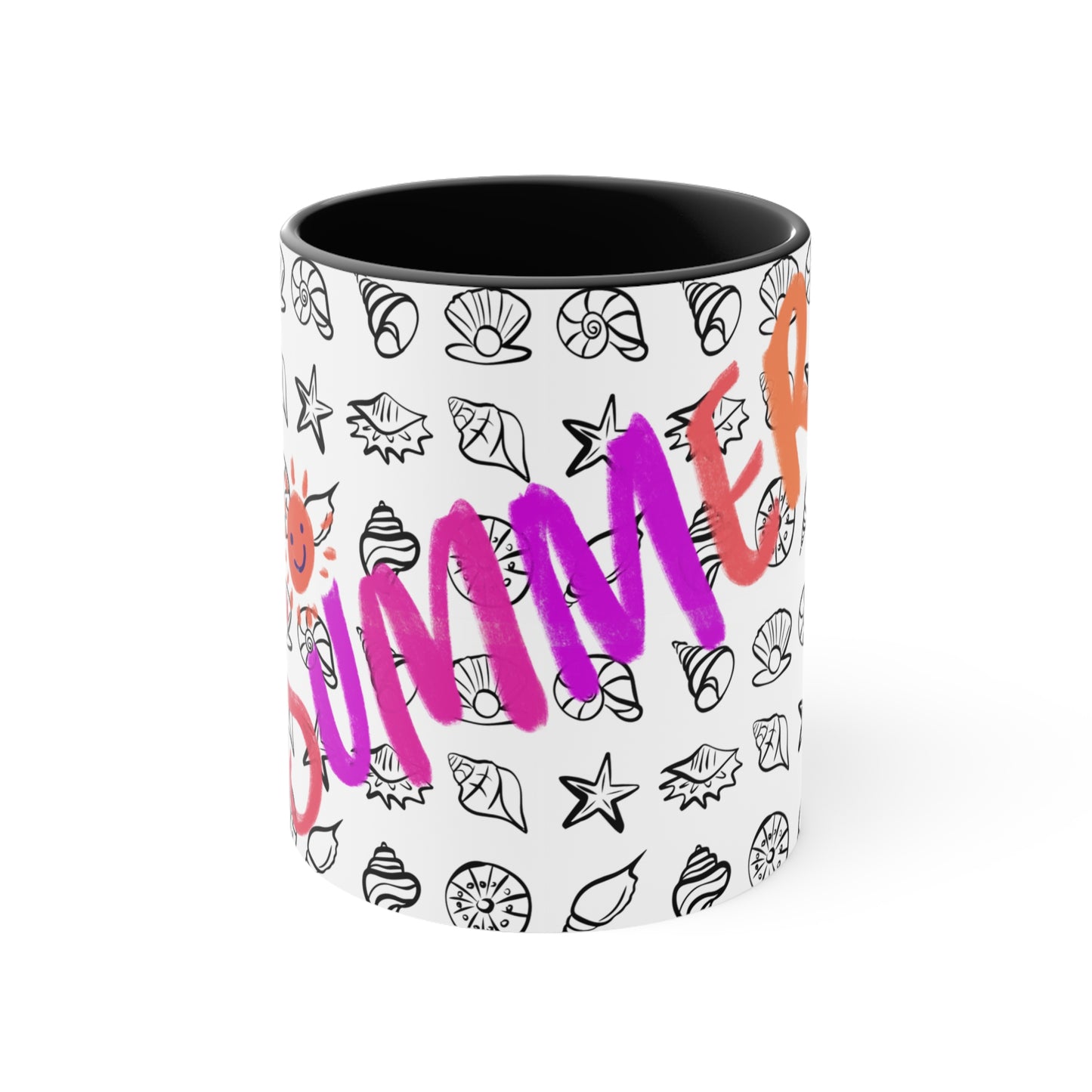 Summer Seashells Accent Coffee Mug, 11oz