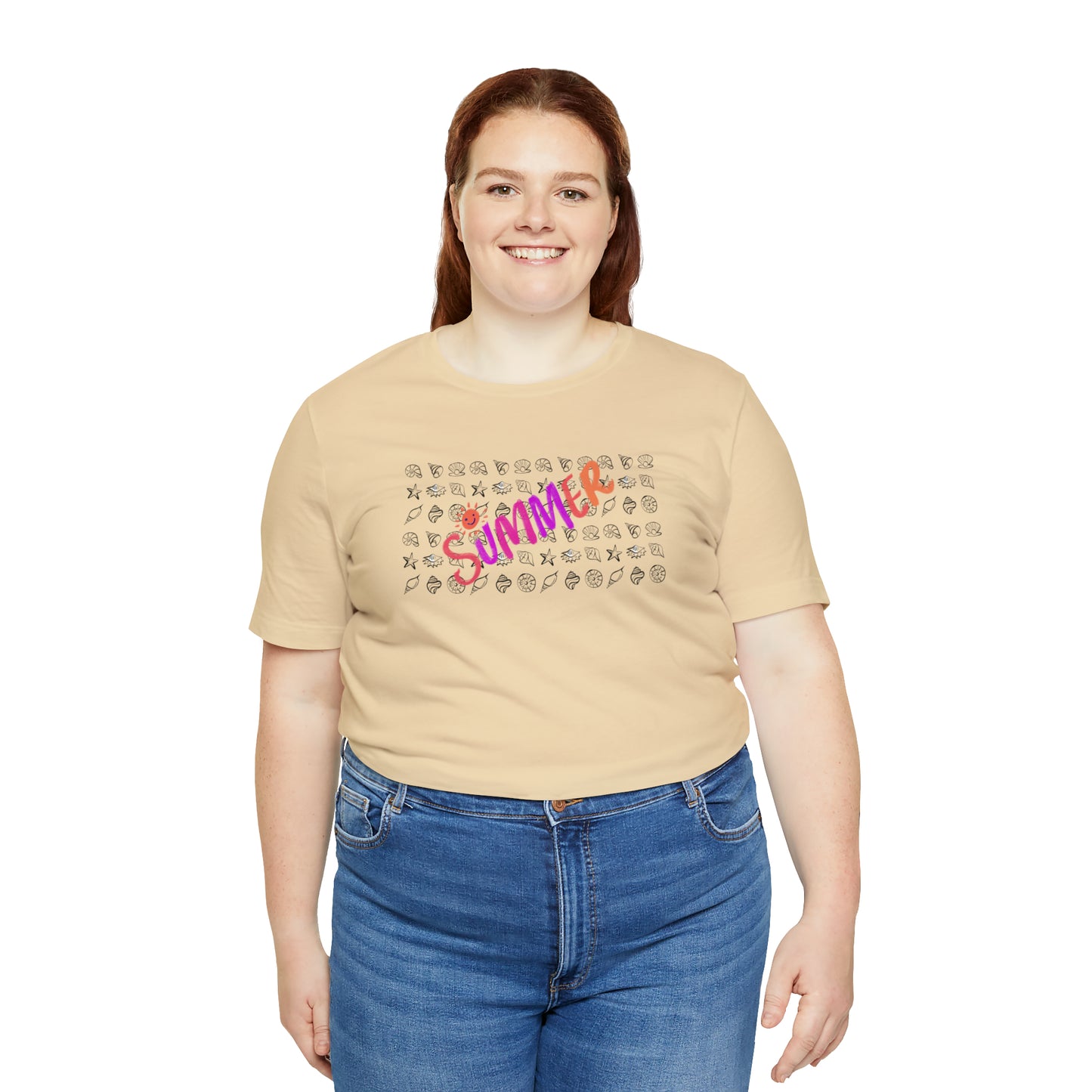 Summer Seashells Unisex Jersey Short Sleeve Tee