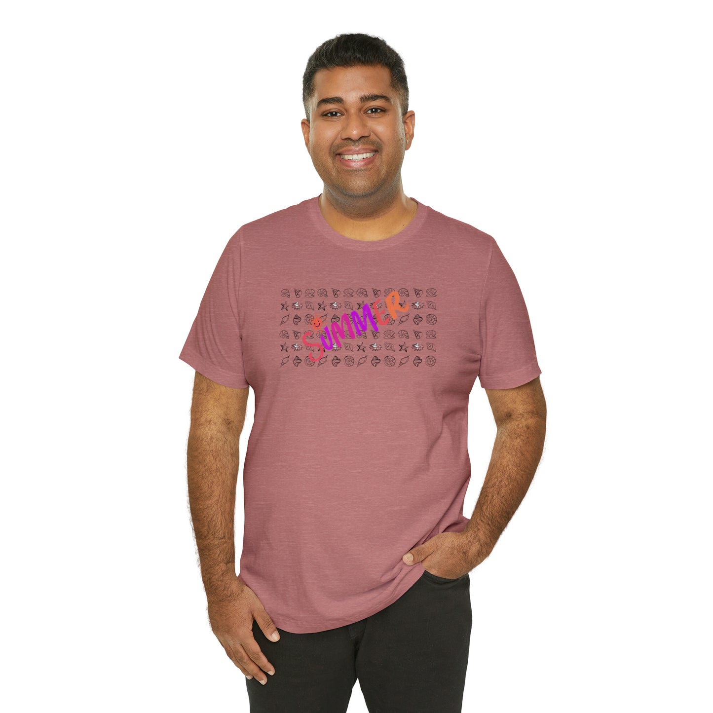 Summer Seashells Unisex Jersey Short Sleeve Tee