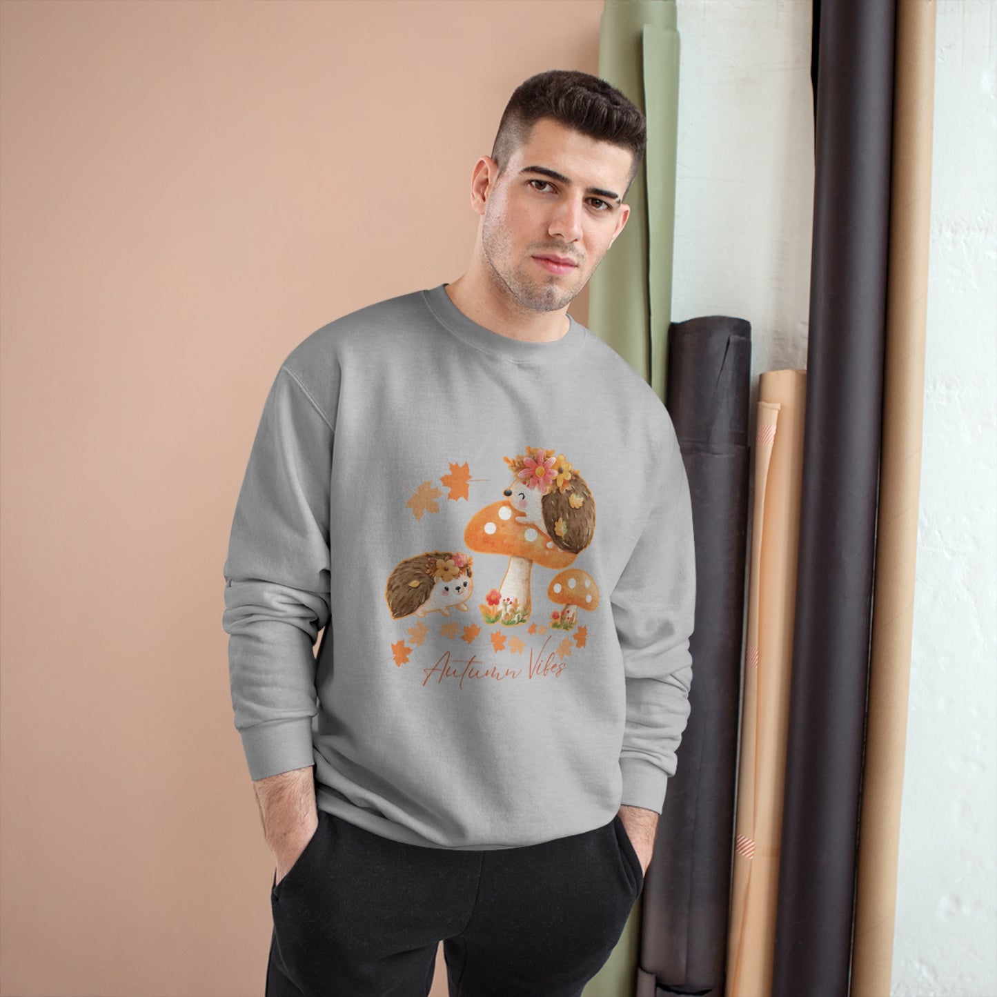 Autumn Vibes - Hedge hogs have all the fun in fall! Champion Sweatshirt