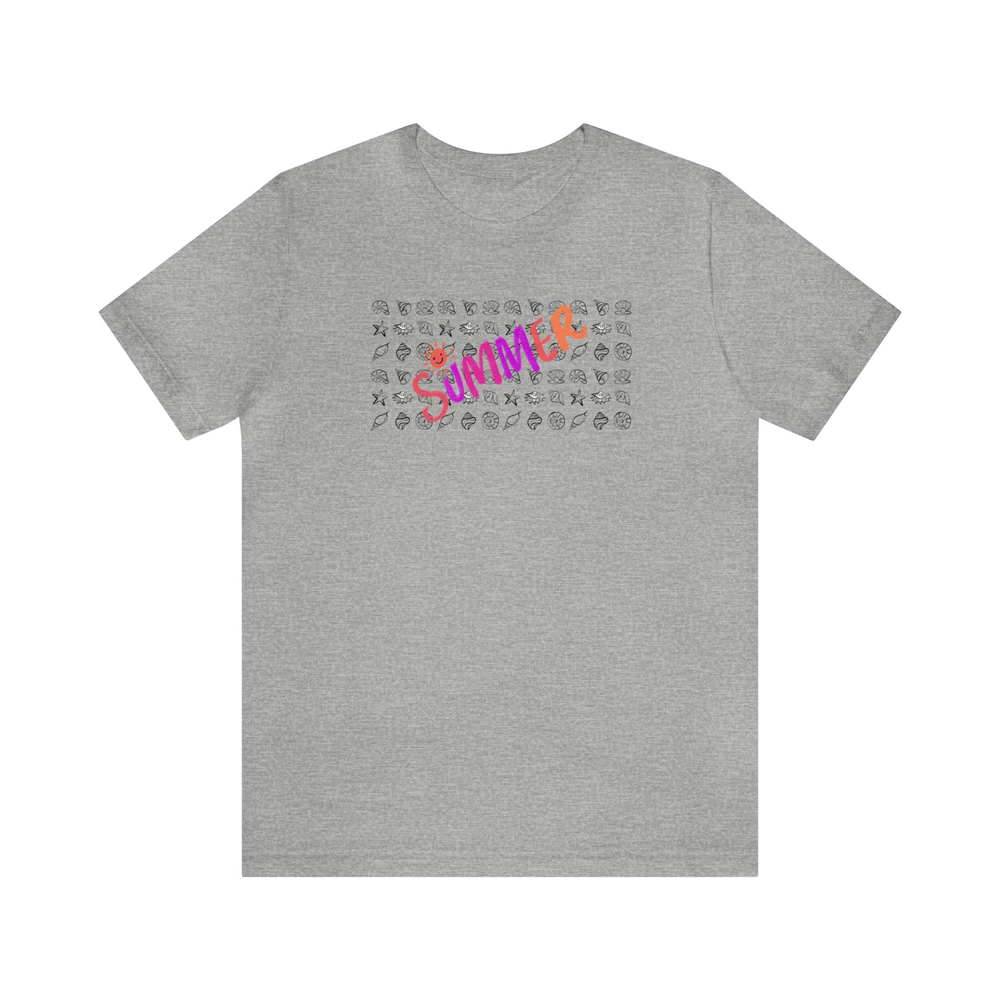 Summer Seashells Unisex Jersey Short Sleeve Tee