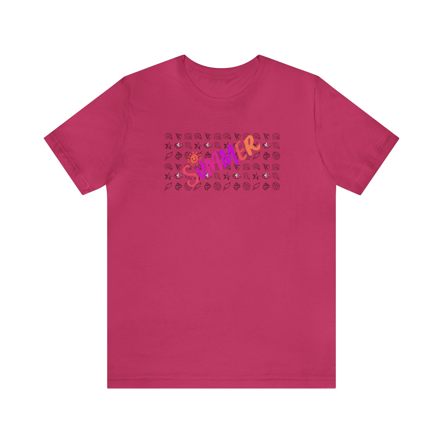 Summer Seashells Unisex Jersey Short Sleeve Tee