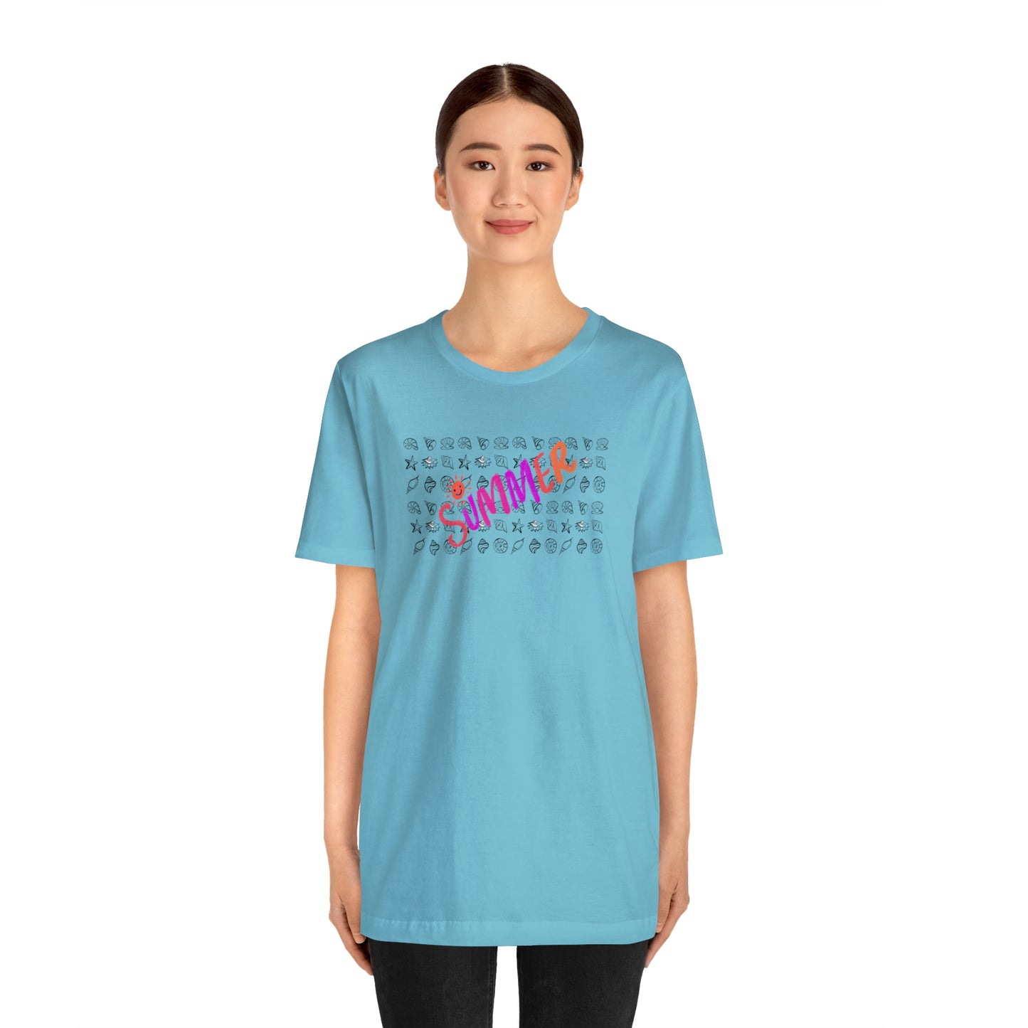 Summer Seashells Unisex Jersey Short Sleeve Tee