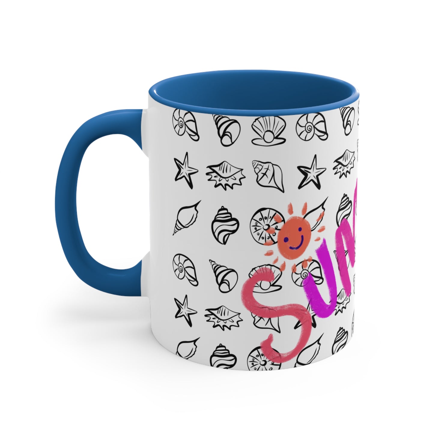 Summer Seashells Accent Coffee Mug, 11oz