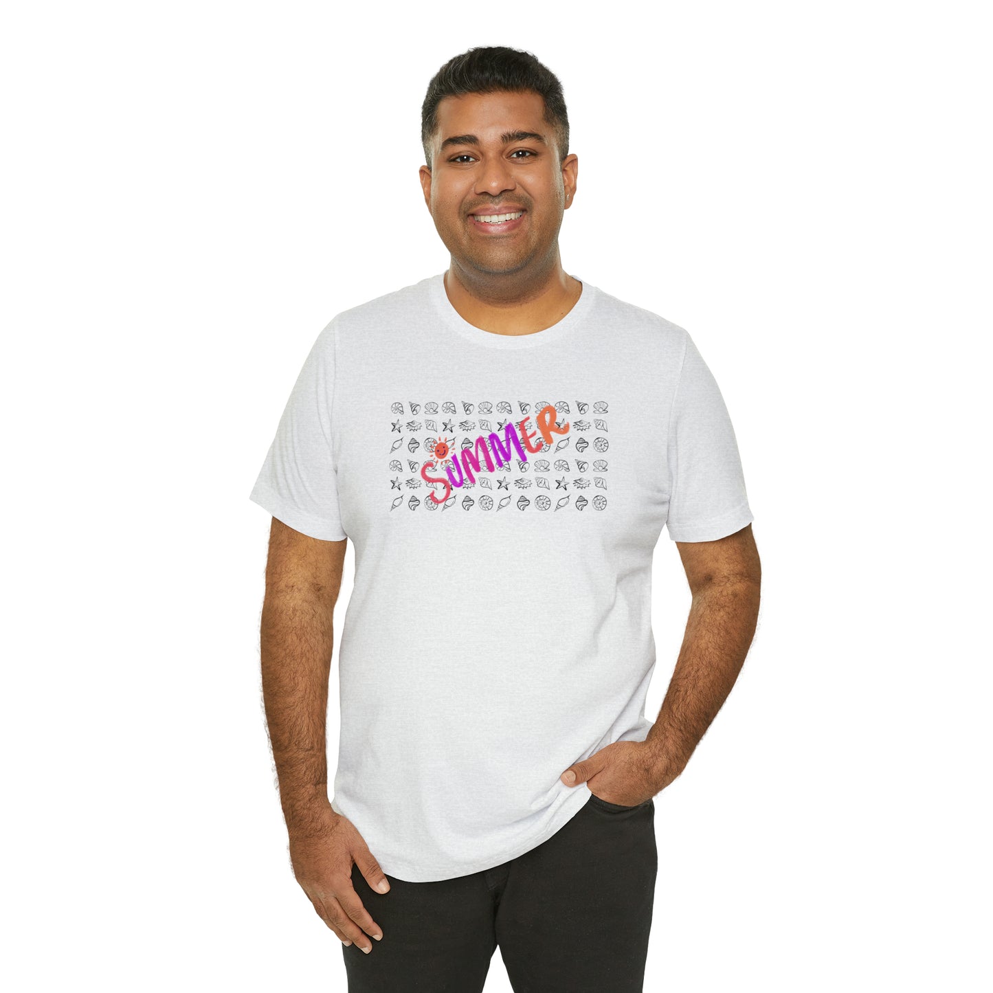 Summer Seashells Unisex Jersey Short Sleeve Tee