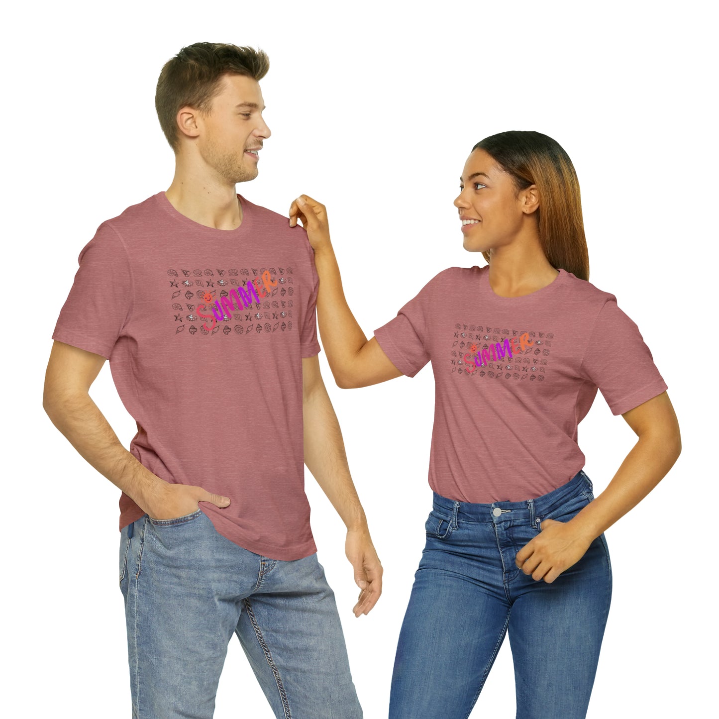 Summer Seashells Unisex Jersey Short Sleeve Tee