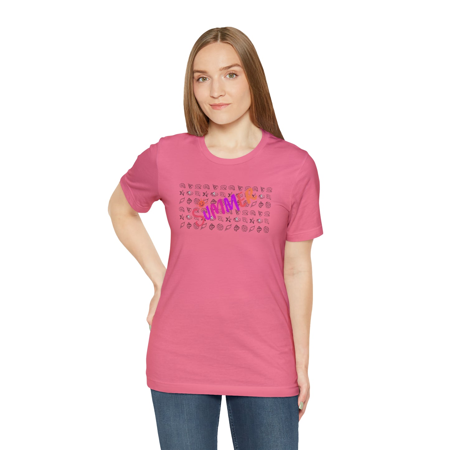 Summer Seashells Unisex Jersey Short Sleeve Tee
