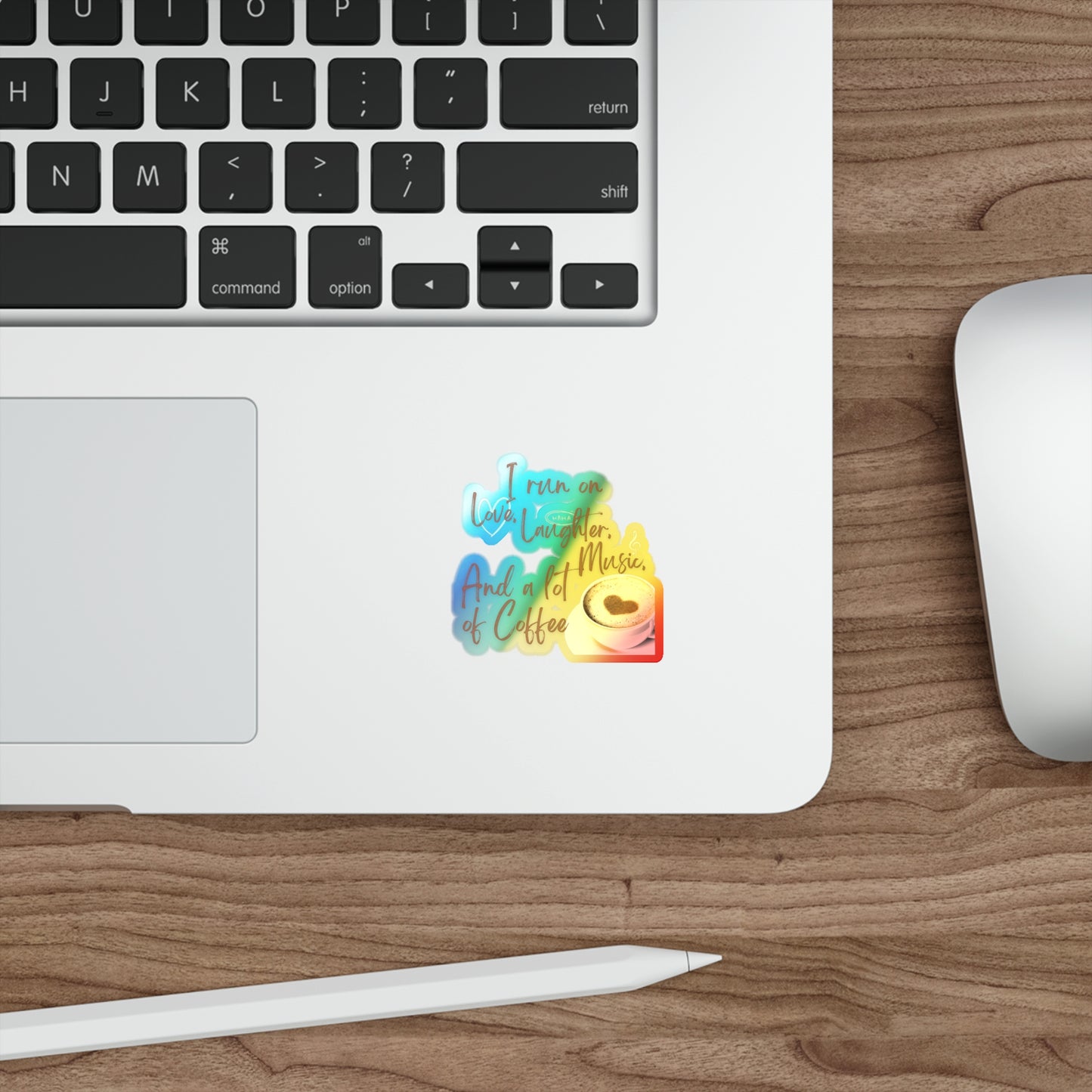 Coffee Holographic Die-cut Stickers Just for fun