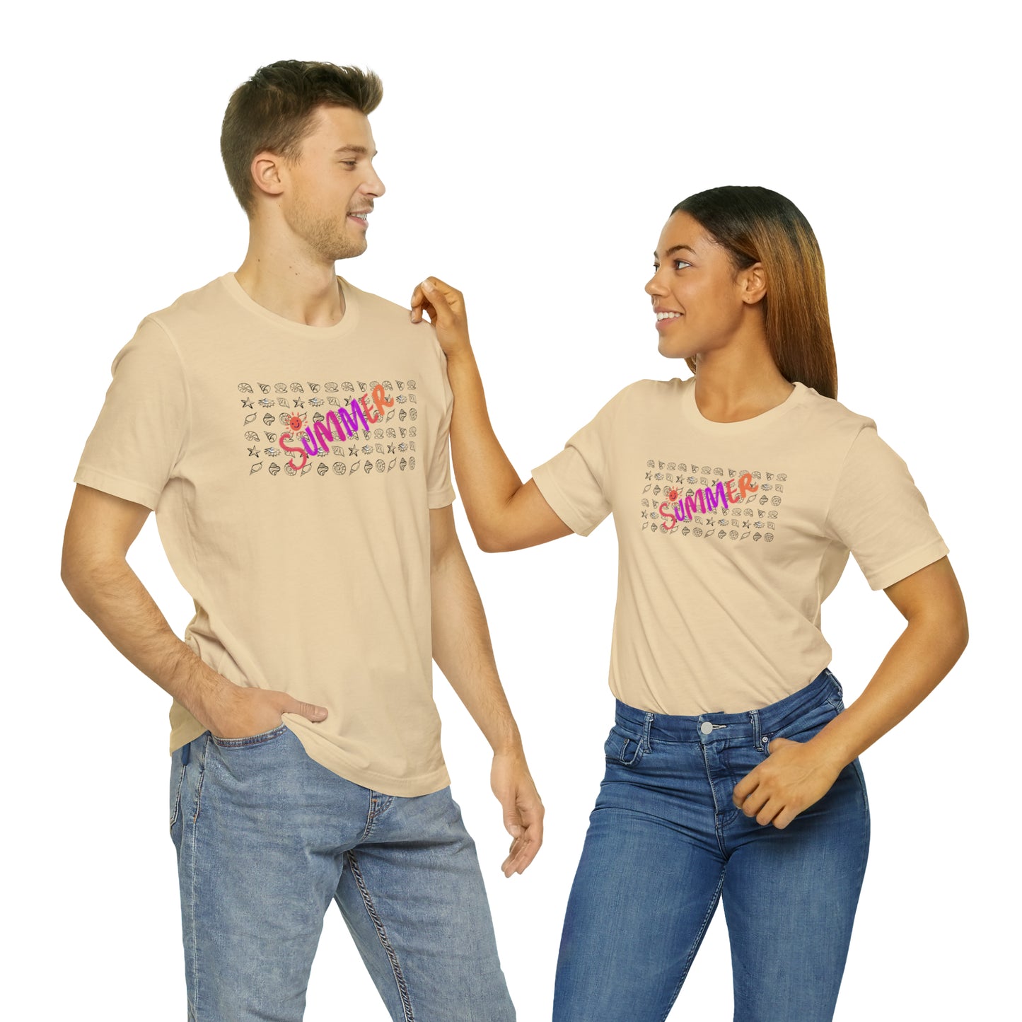 Summer Seashells Unisex Jersey Short Sleeve Tee