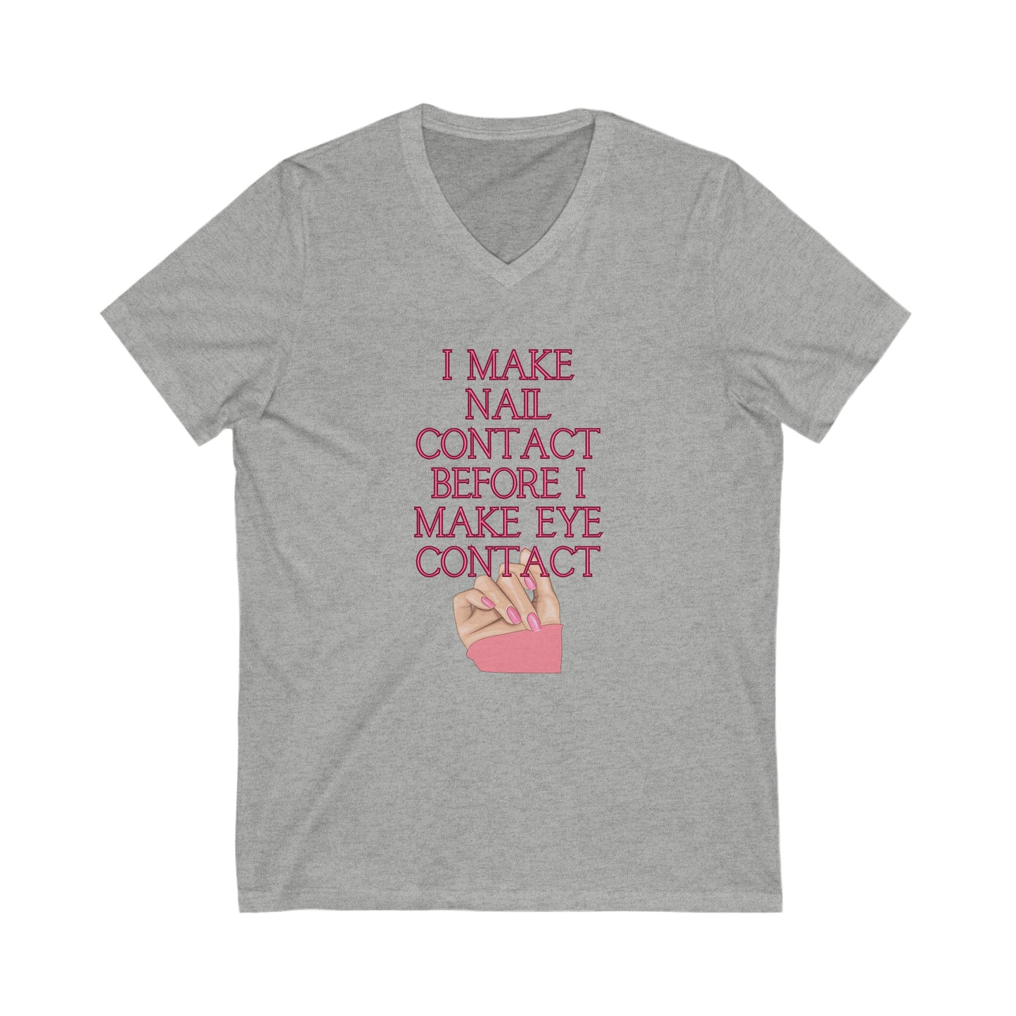 Nails - Unisex Jersey Short Sleeve V-Neck Tee
