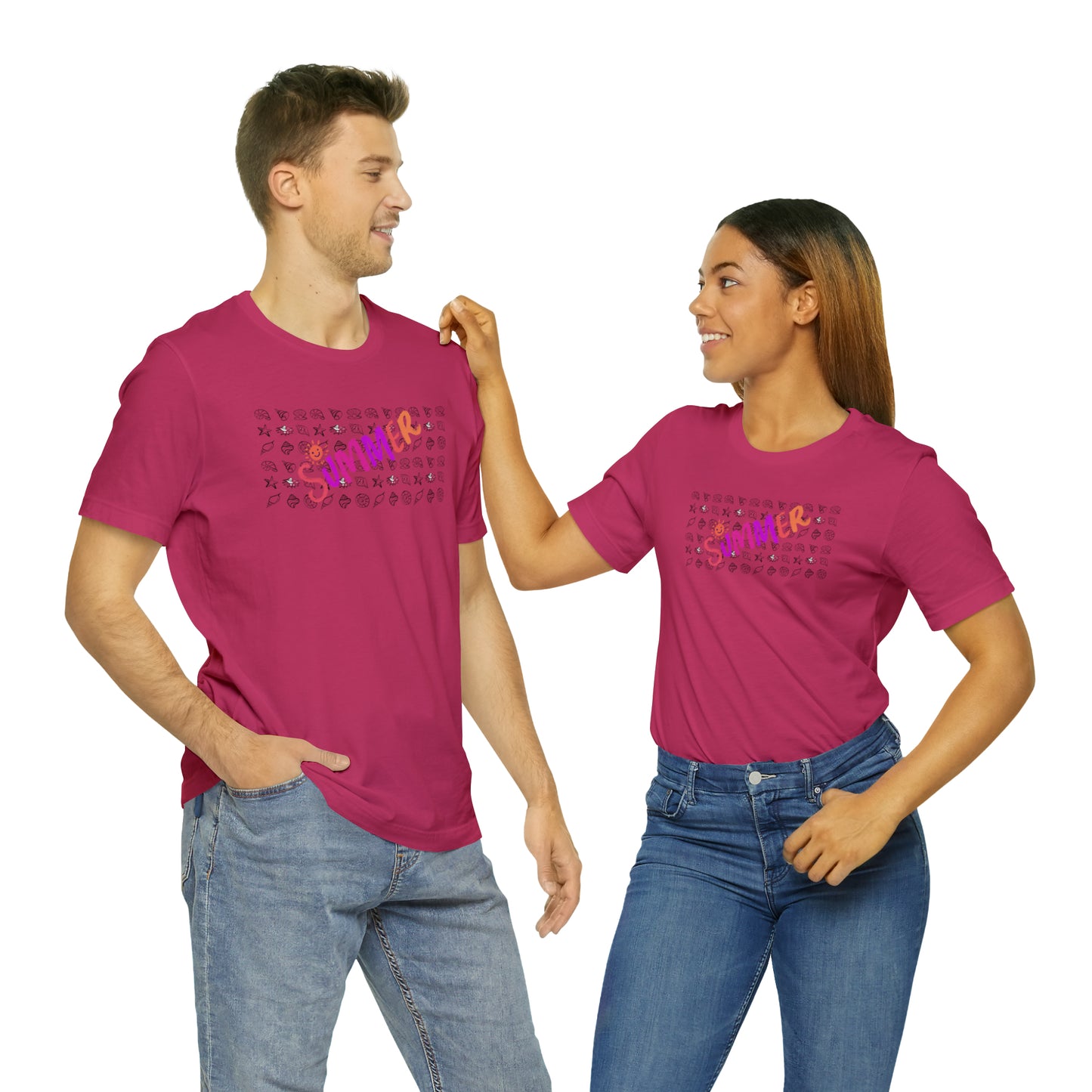 Summer Seashells Unisex Jersey Short Sleeve Tee