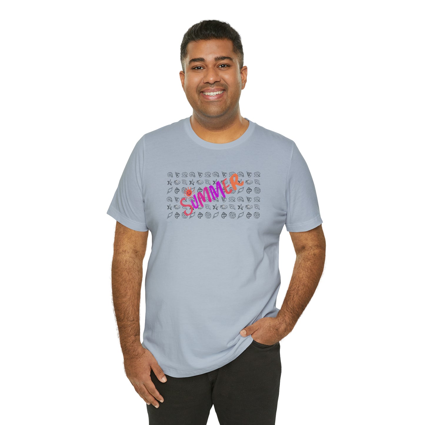 Summer Seashells Unisex Jersey Short Sleeve Tee