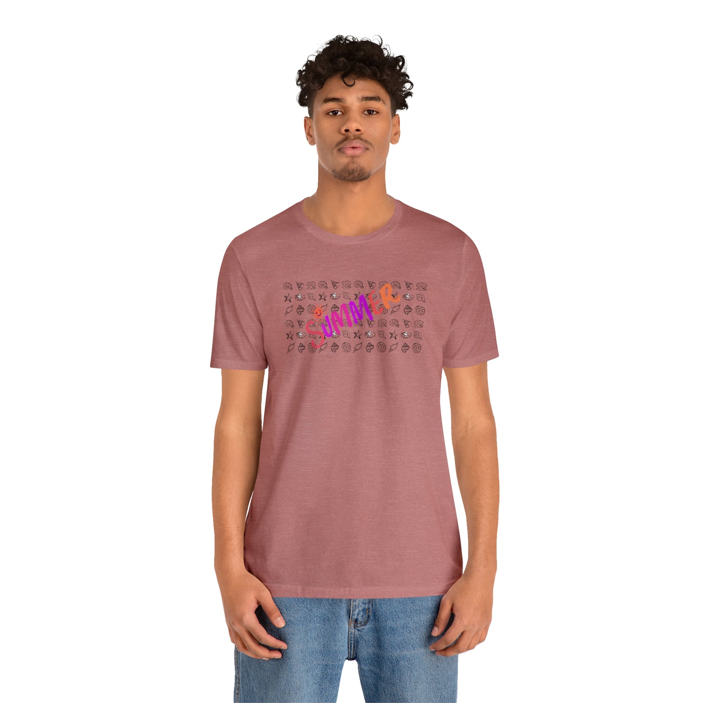 Summer Seashells Unisex Jersey Short Sleeve Tee