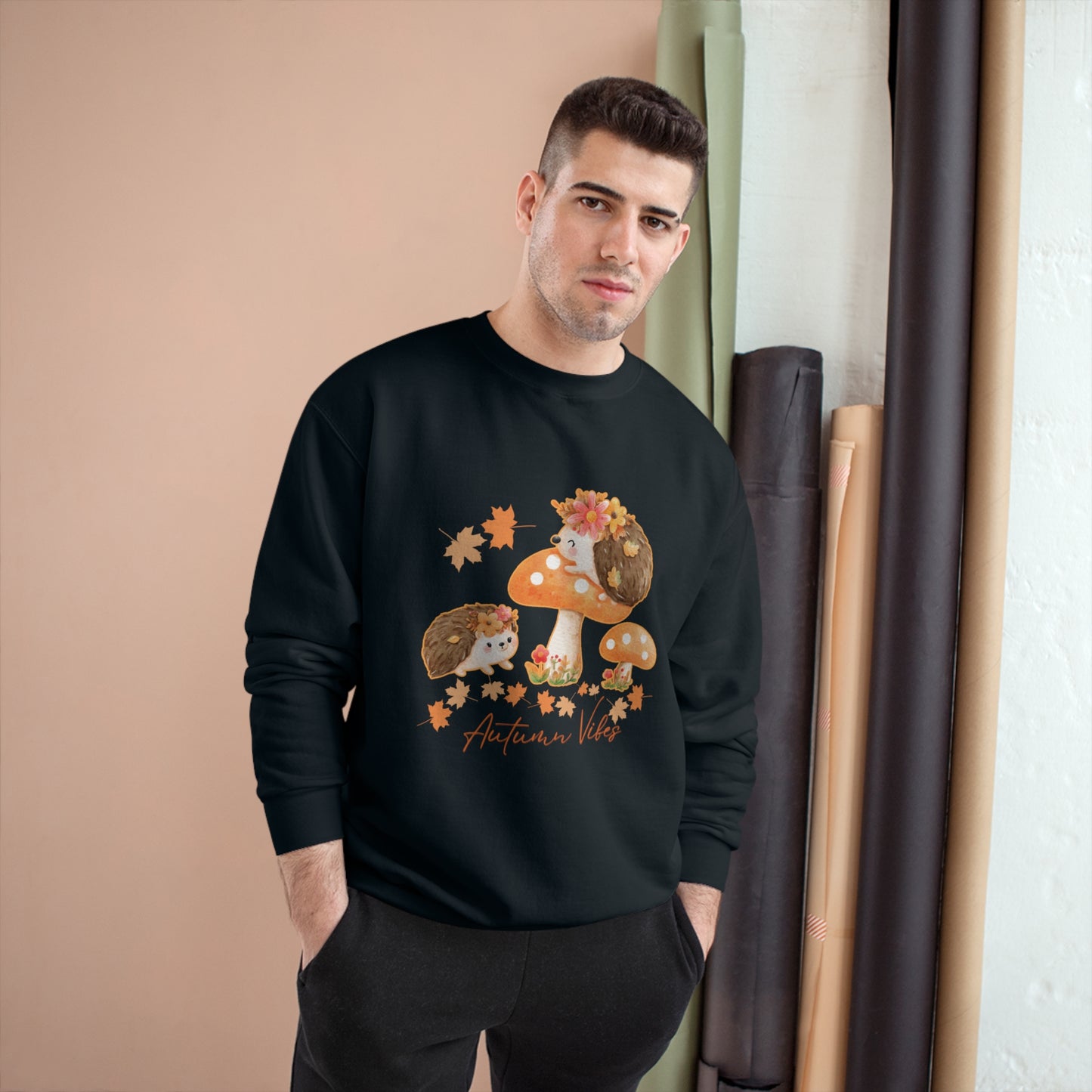 Autumn Vibes - Hedge hogs have all the fun in fall! Champion Sweatshirt