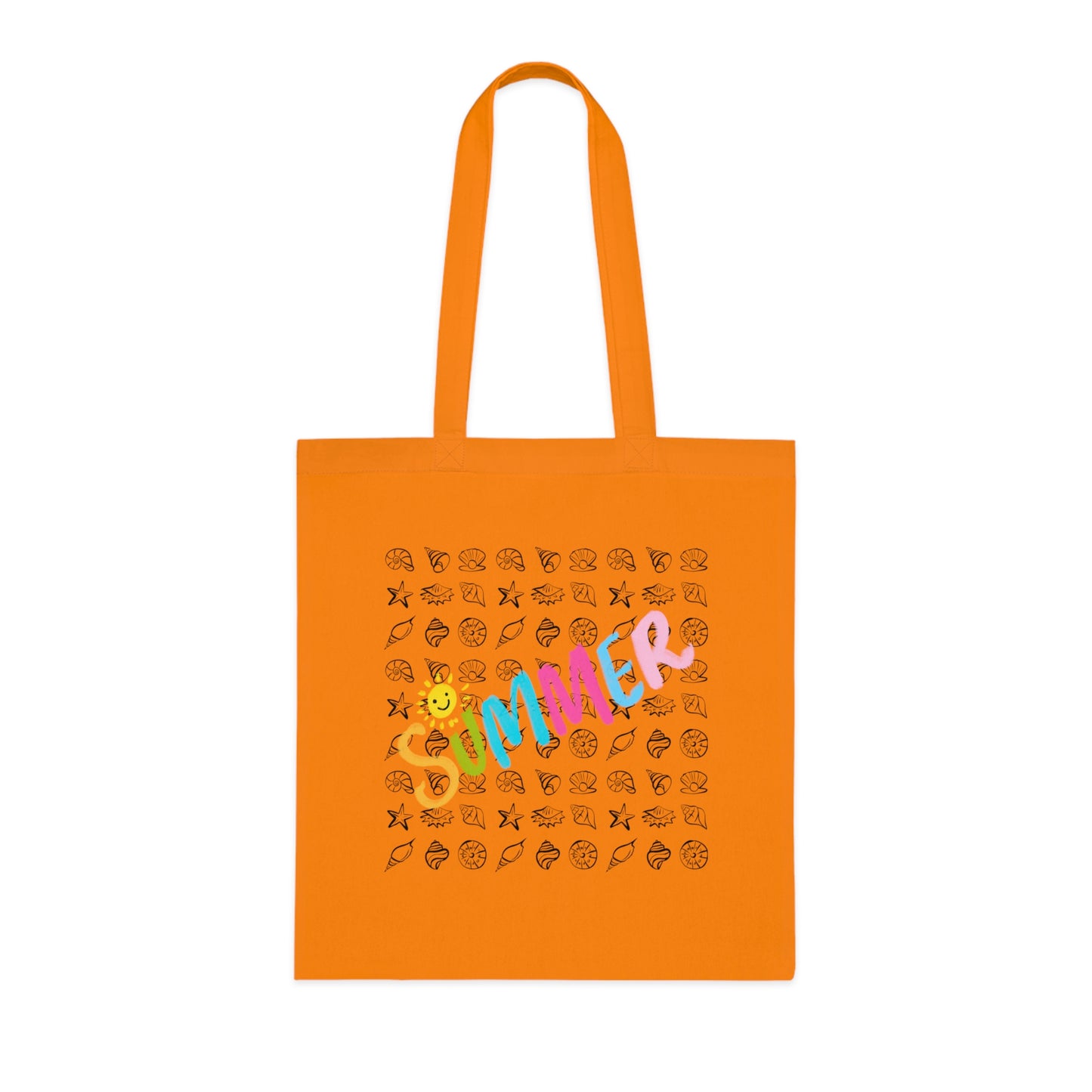 Summer Seashell Cotton Tote