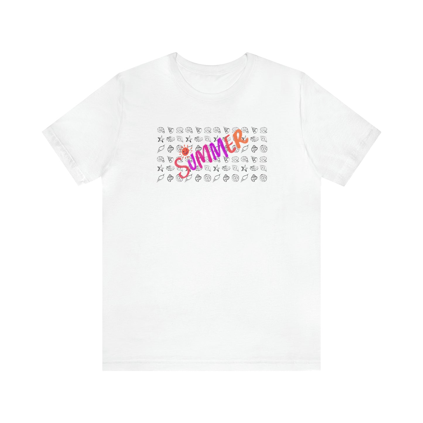 Summer Seashells Unisex Jersey Short Sleeve Tee