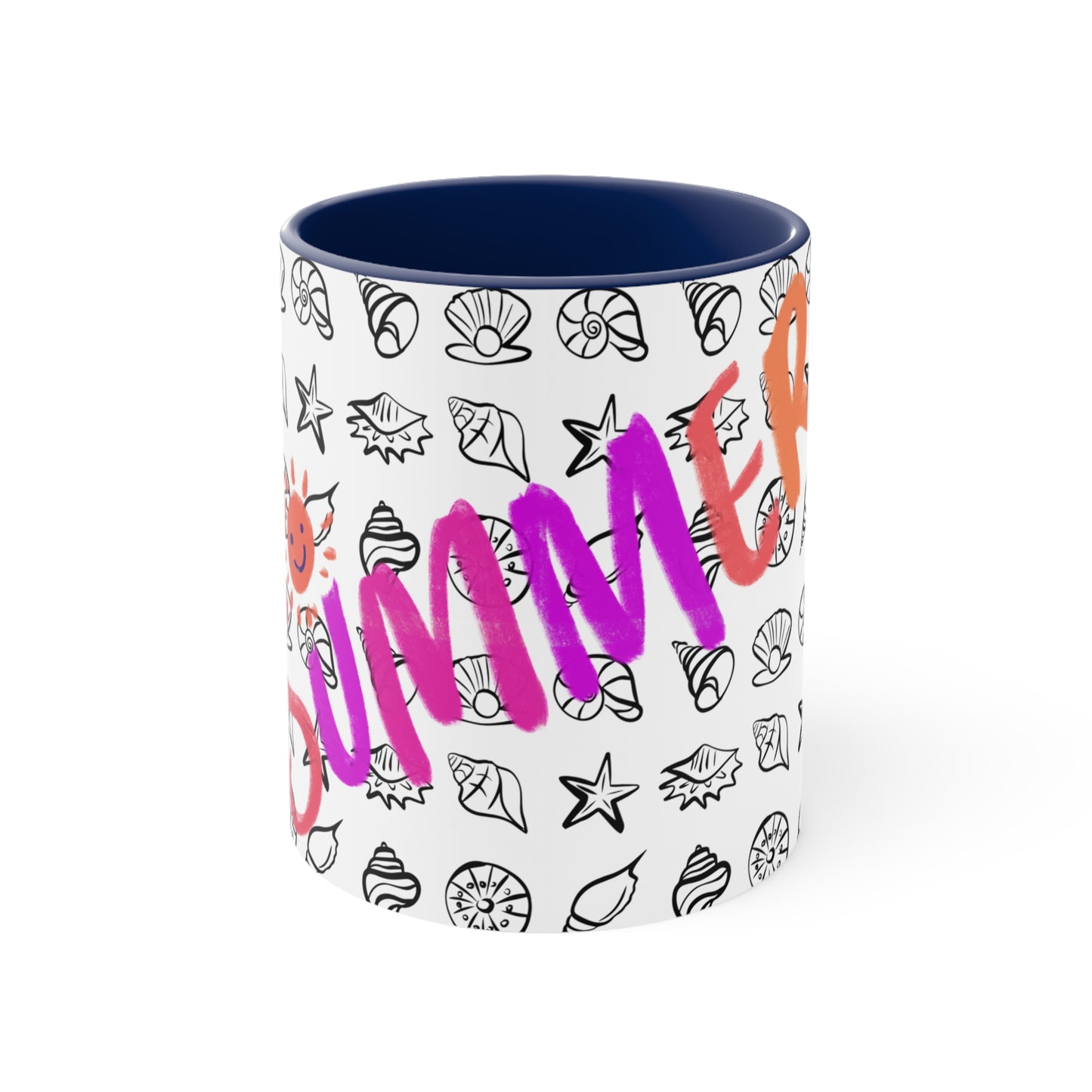 Summer Seashells Accent Coffee Mug, 11oz