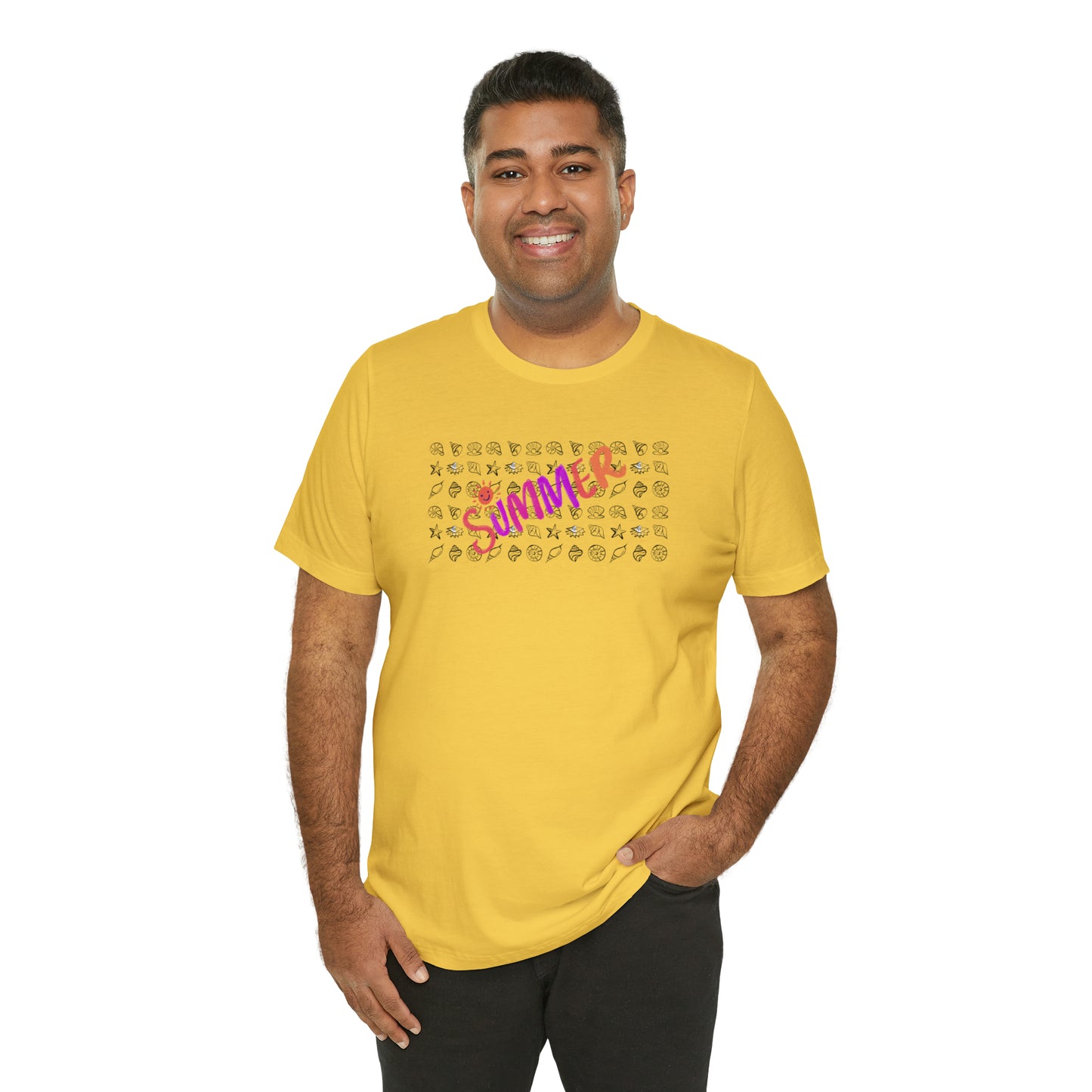 Summer Seashells Unisex Jersey Short Sleeve Tee