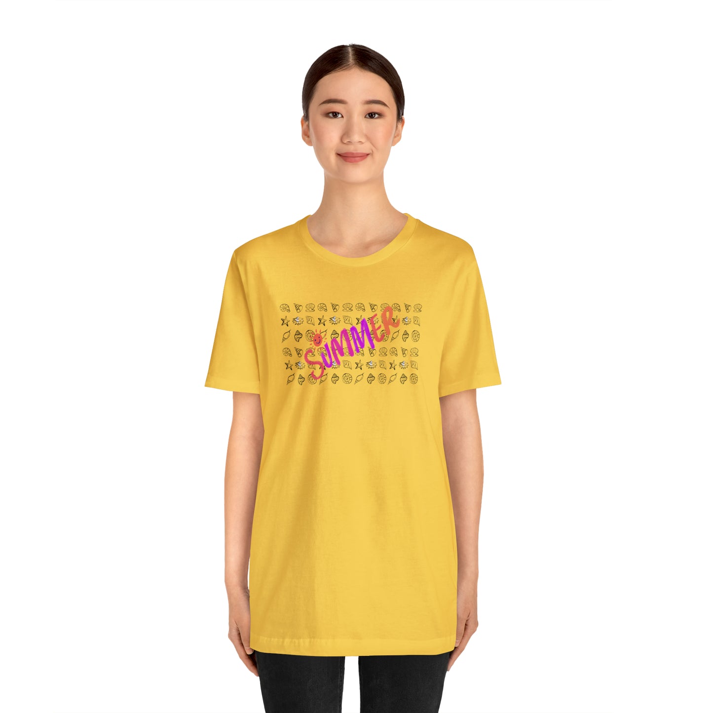 Summer Seashells Unisex Jersey Short Sleeve Tee