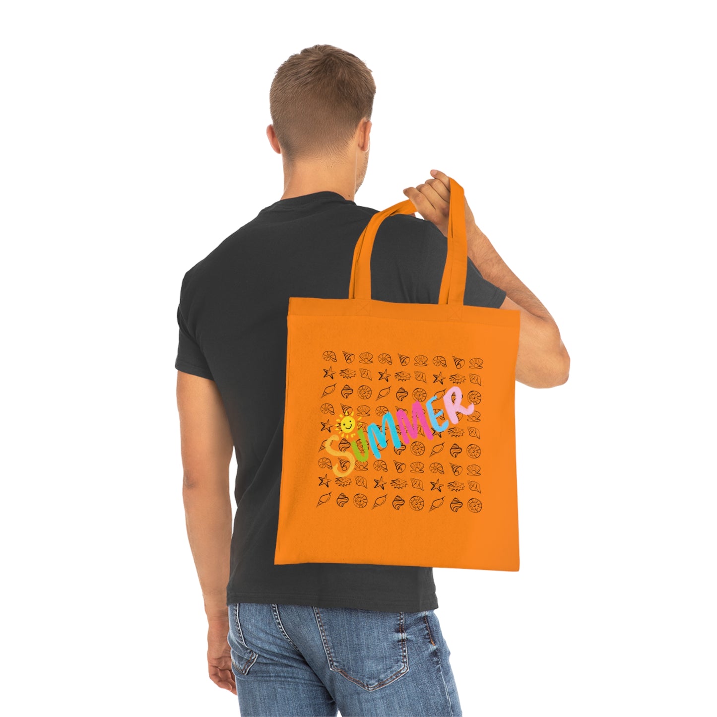 Summer Seashell Cotton Tote