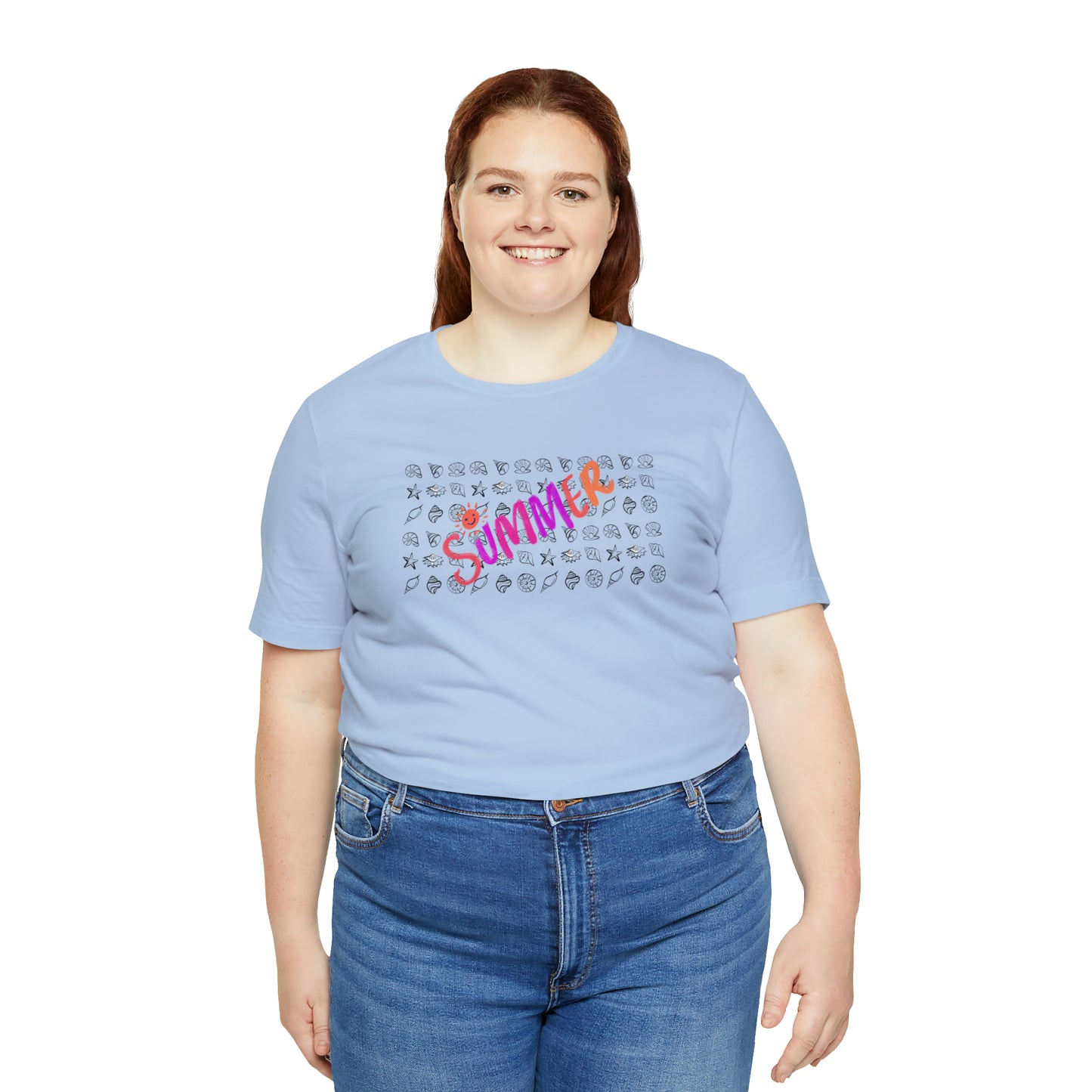Summer Seashells Unisex Jersey Short Sleeve Tee
