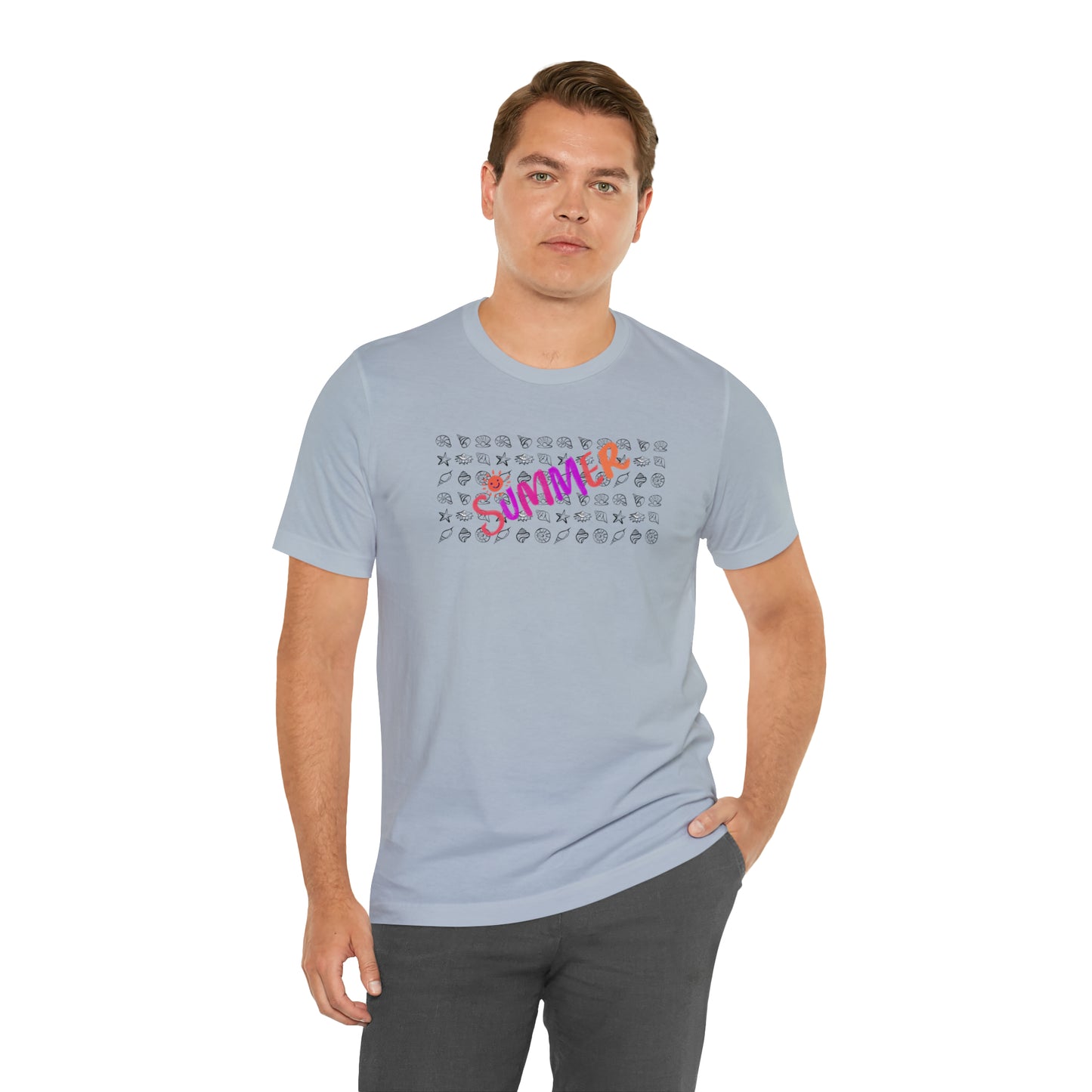 Summer Seashells Unisex Jersey Short Sleeve Tee