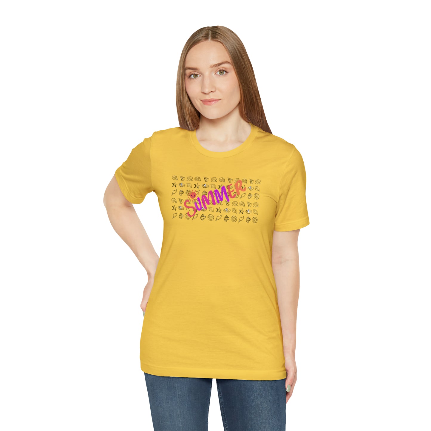 Summer Seashells Unisex Jersey Short Sleeve Tee