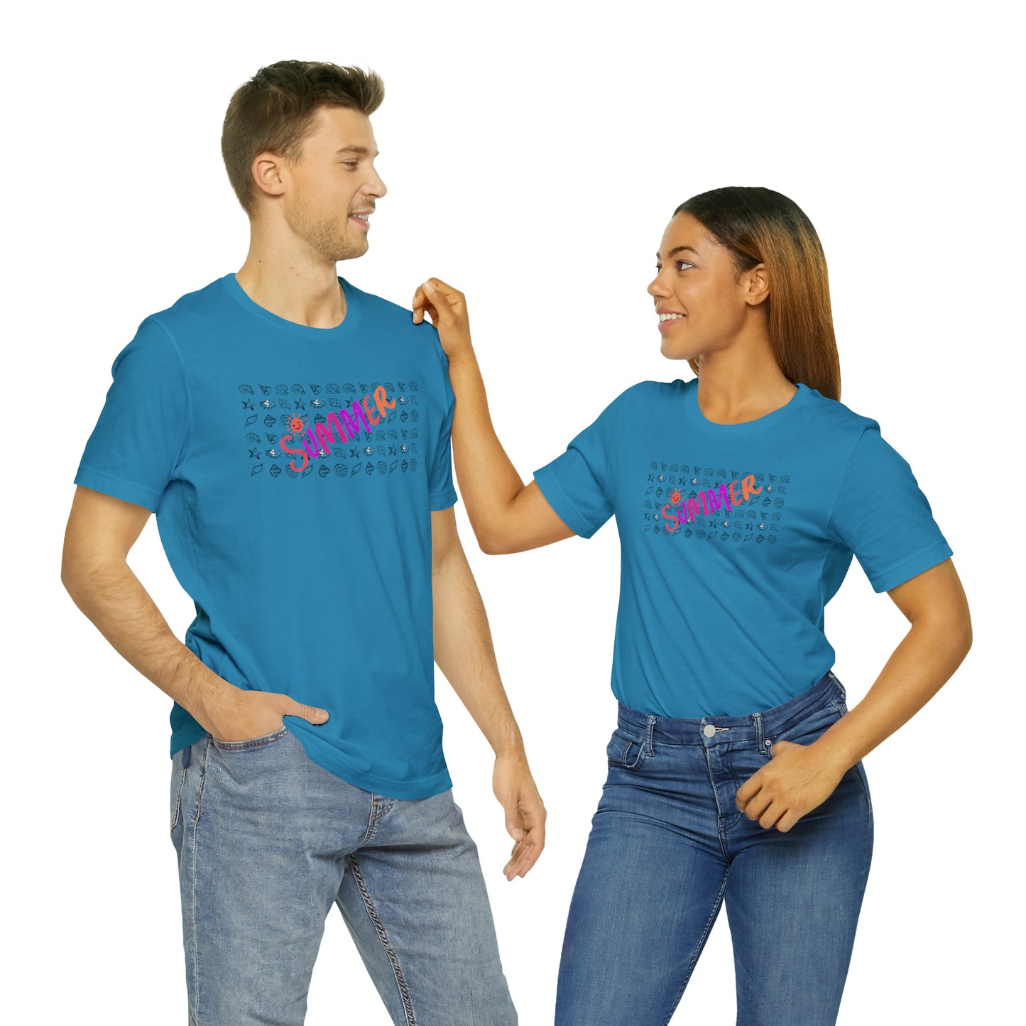 Summer Seashells Unisex Jersey Short Sleeve Tee