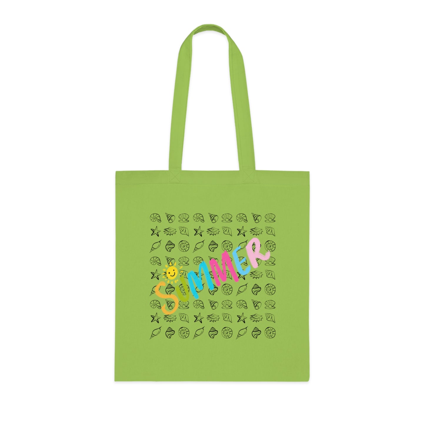 Summer Seashell Cotton Tote