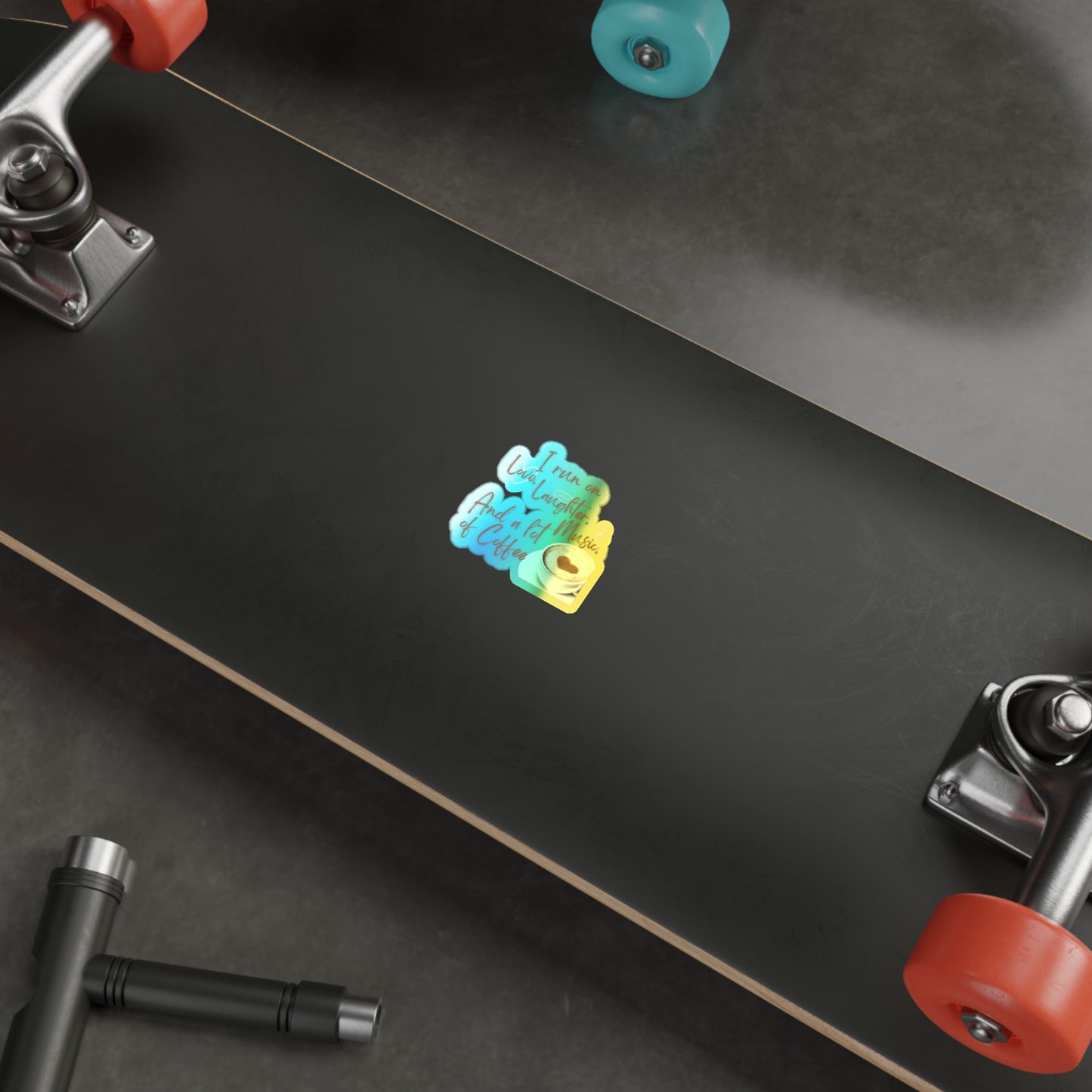 Coffee Holographic Die-cut Stickers Just for fun