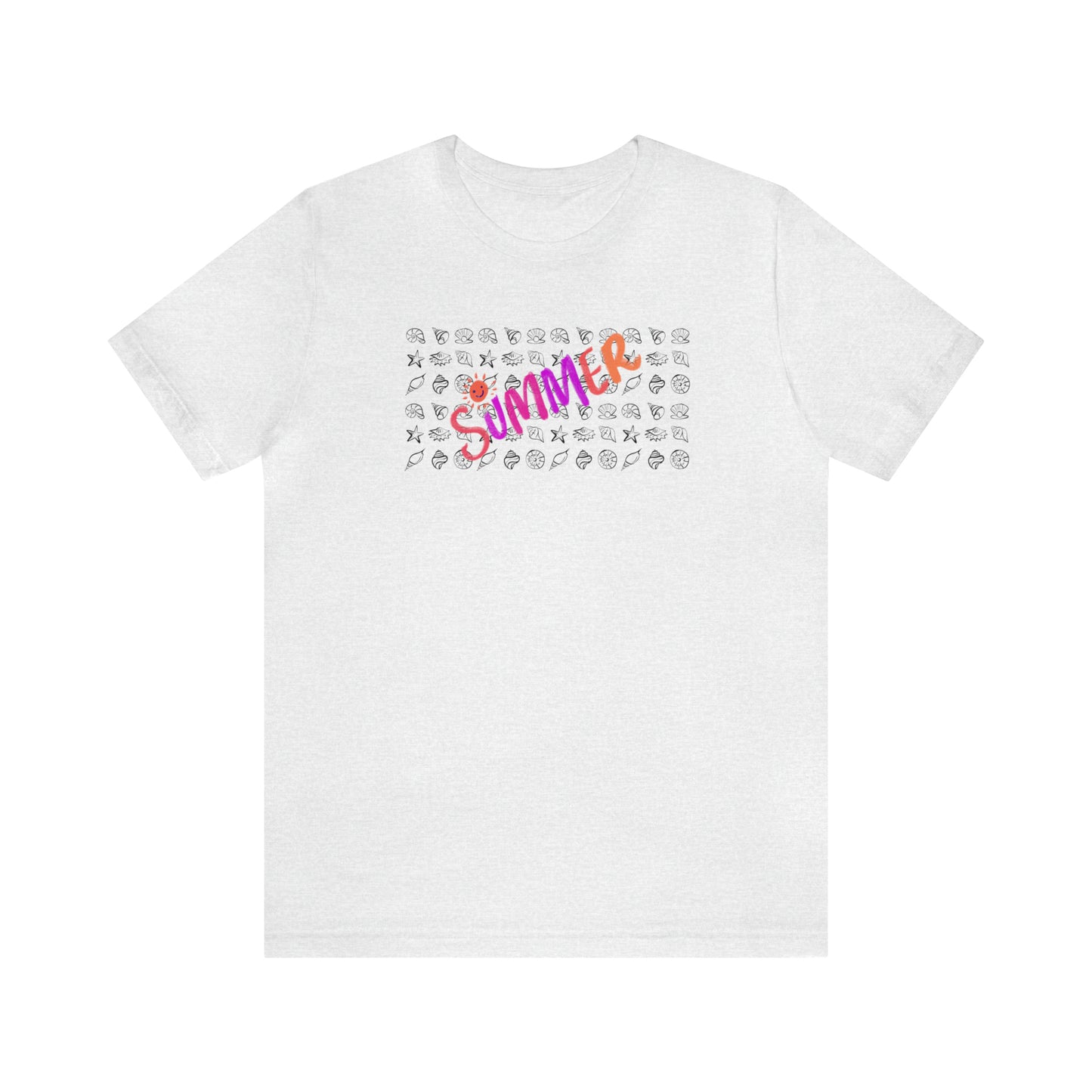 Summer Seashells Unisex Jersey Short Sleeve Tee