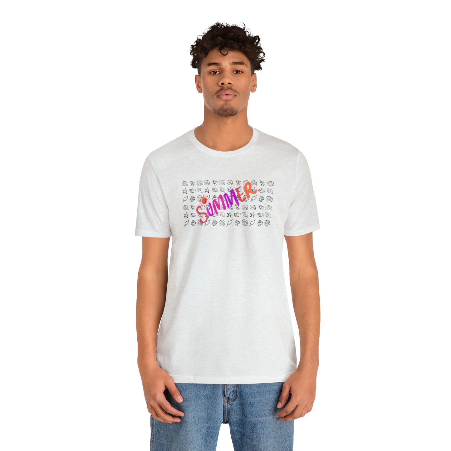 Summer Seashells Unisex Jersey Short Sleeve Tee