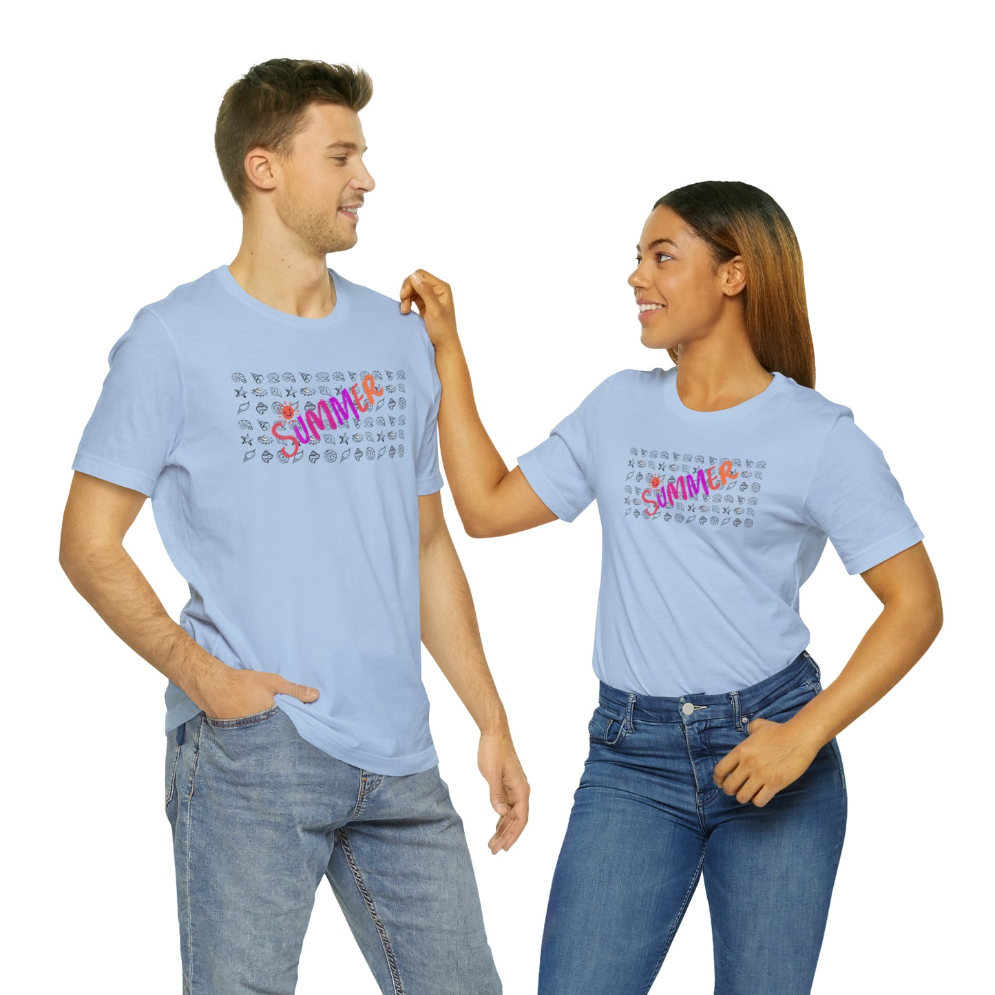 Summer Seashells Unisex Jersey Short Sleeve Tee
