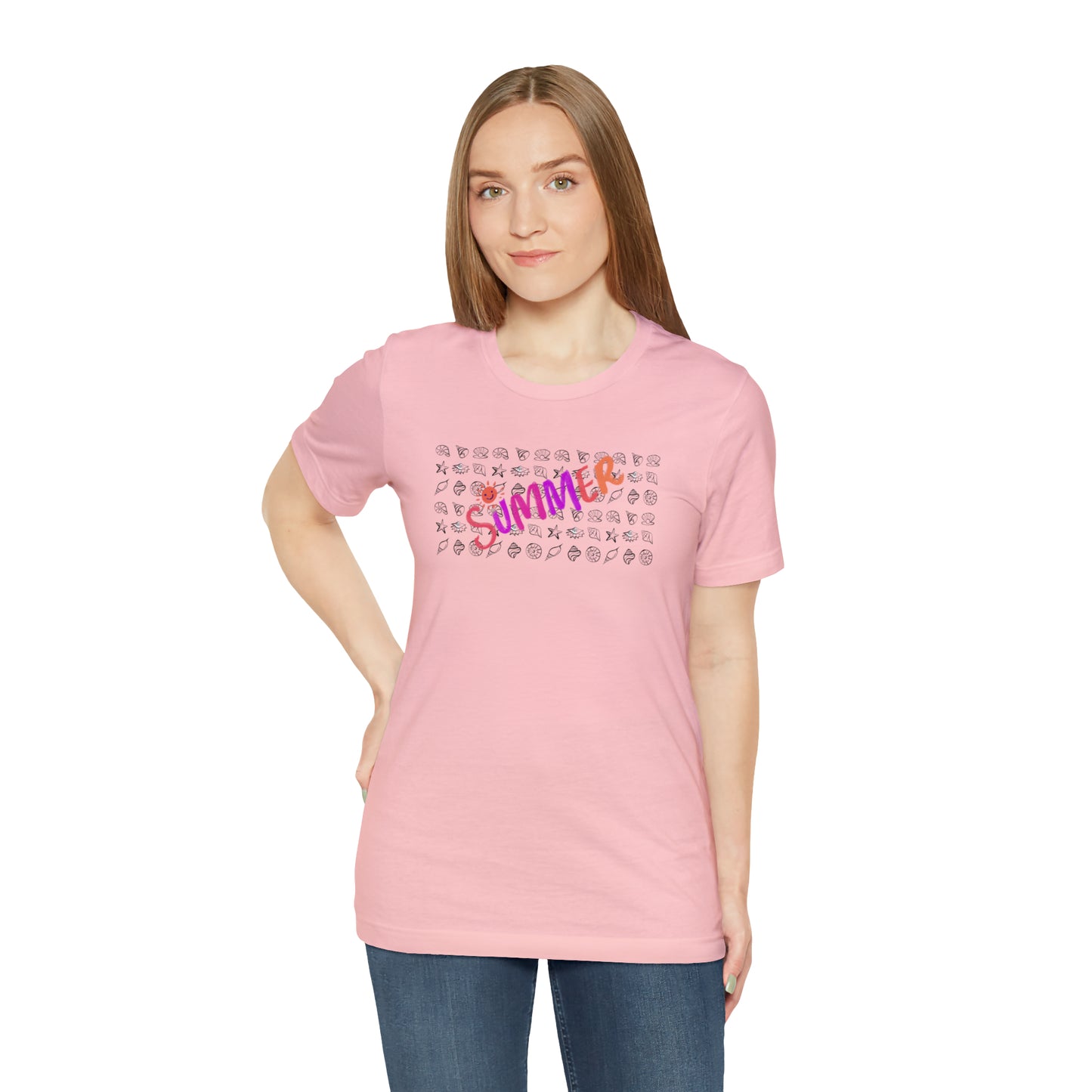 Summer Seashells Unisex Jersey Short Sleeve Tee