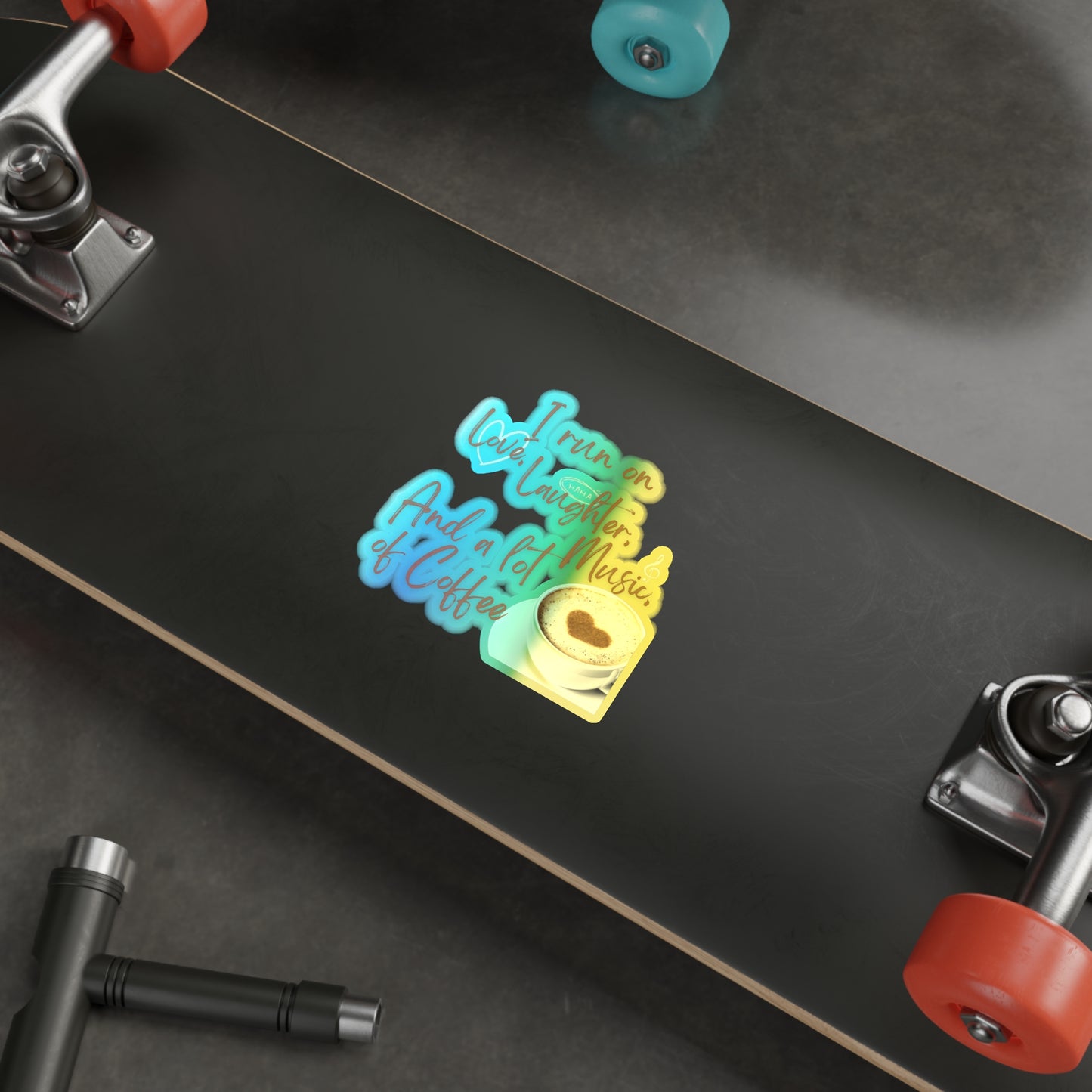Coffee Holographic Die-cut Stickers Just for fun