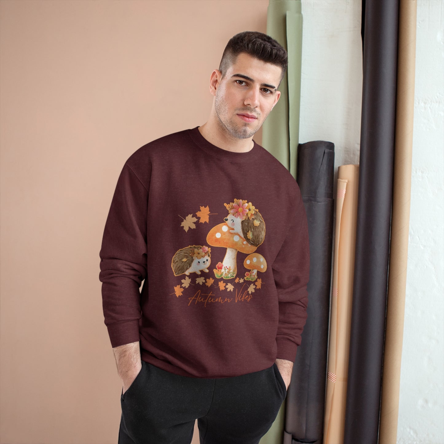 Autumn Vibes - Hedge hogs have all the fun in fall! Champion Sweatshirt