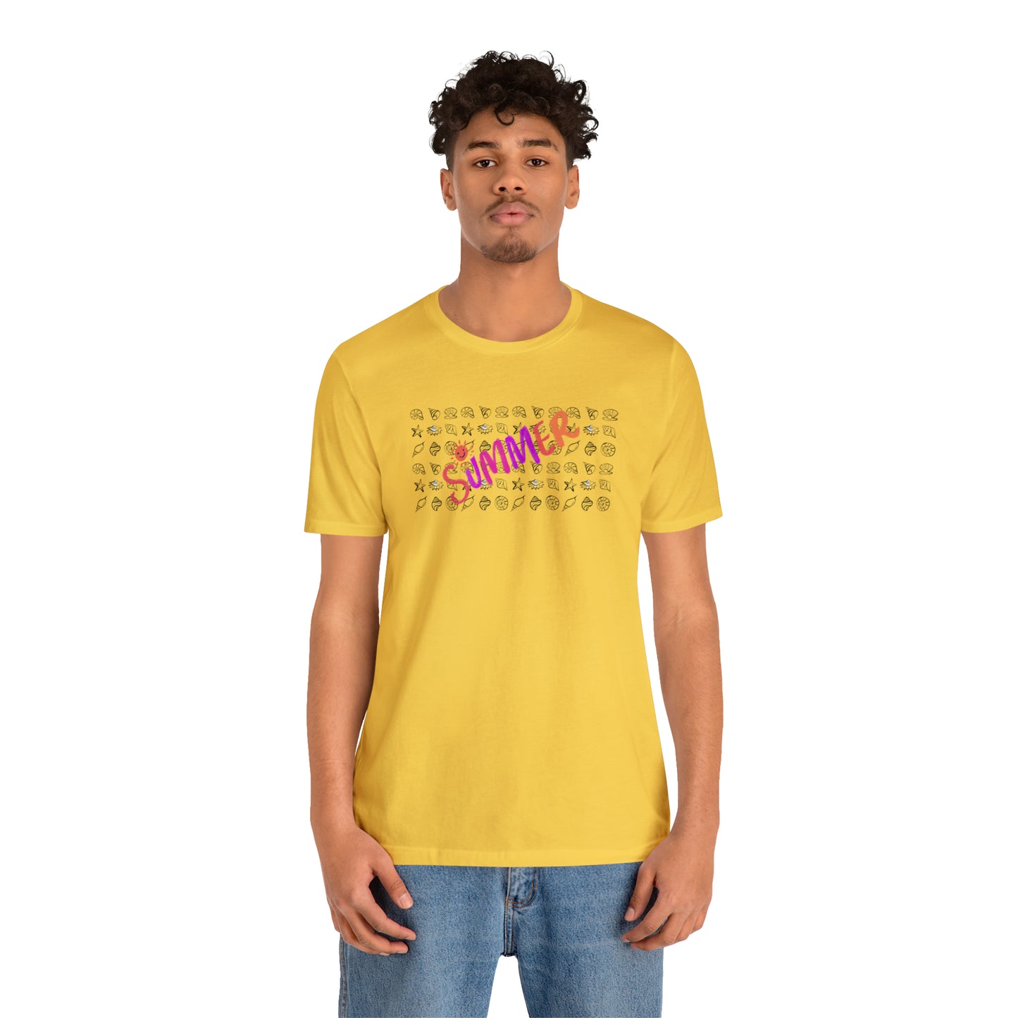 Summer Seashells Unisex Jersey Short Sleeve Tee