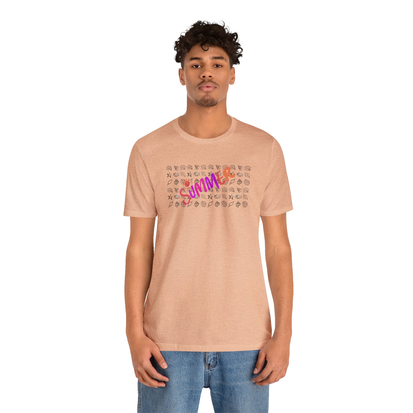 Summer Seashells Unisex Jersey Short Sleeve Tee