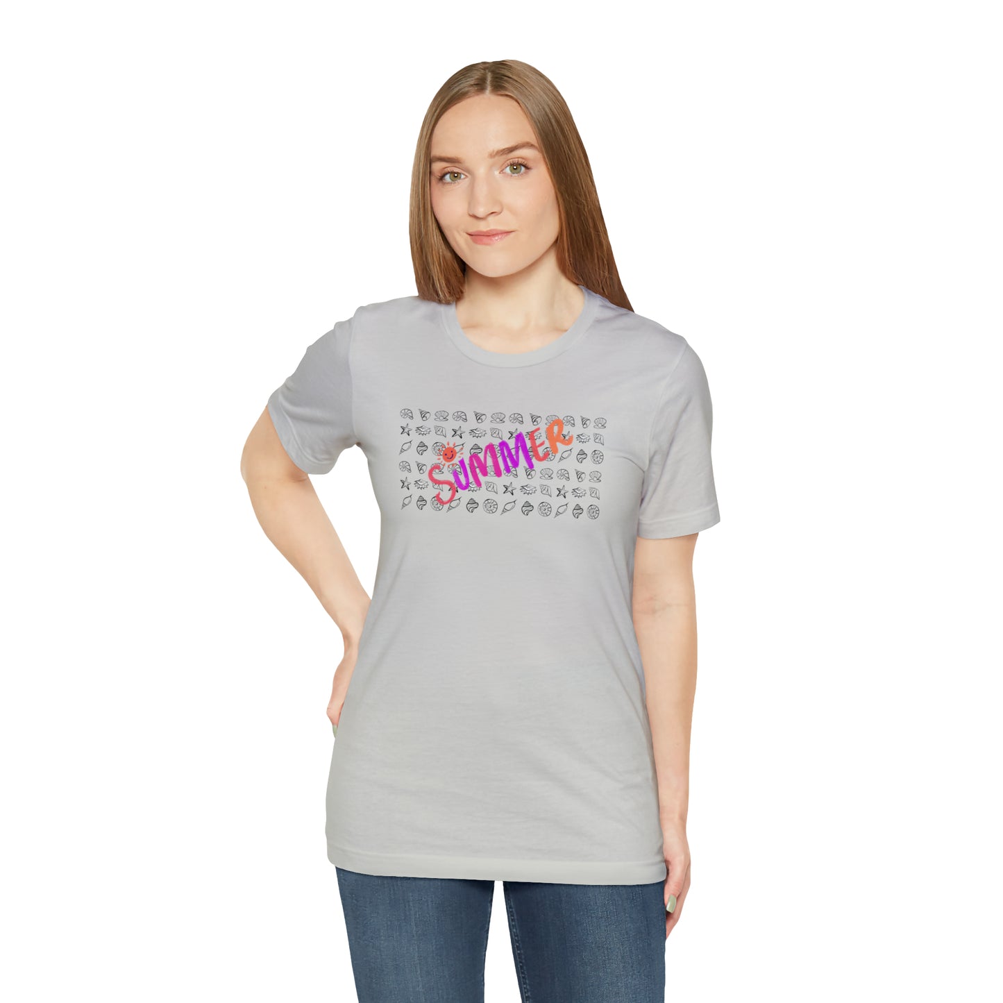 Summer Seashells Unisex Jersey Short Sleeve Tee