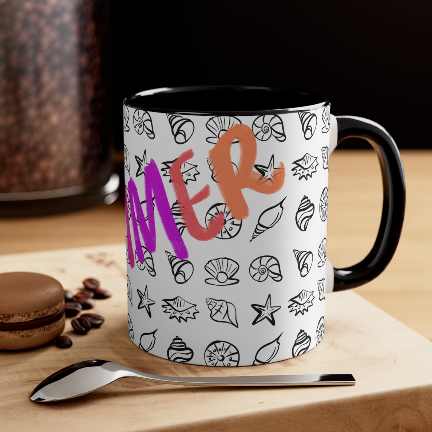 Summer Seashells Accent Coffee Mug, 11oz