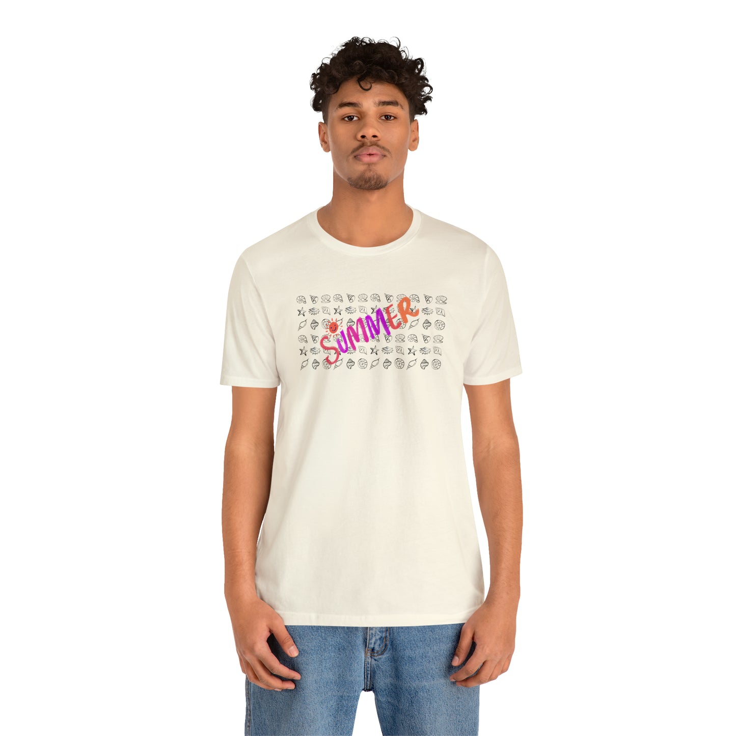 Summer Seashells Unisex Jersey Short Sleeve Tee