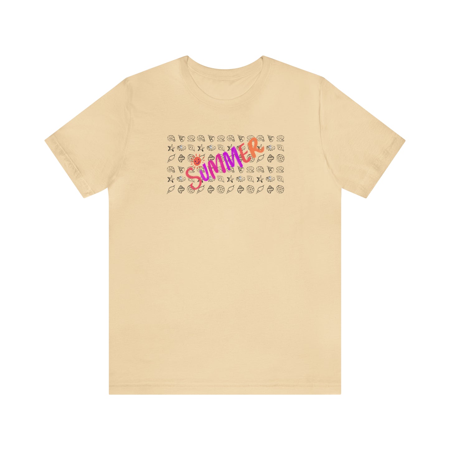 Summer Seashells Unisex Jersey Short Sleeve Tee
