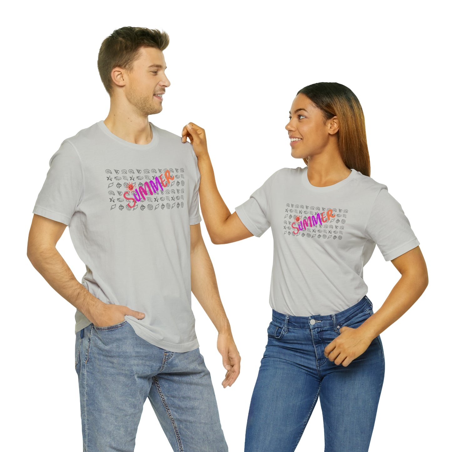 Summer Seashells Unisex Jersey Short Sleeve Tee