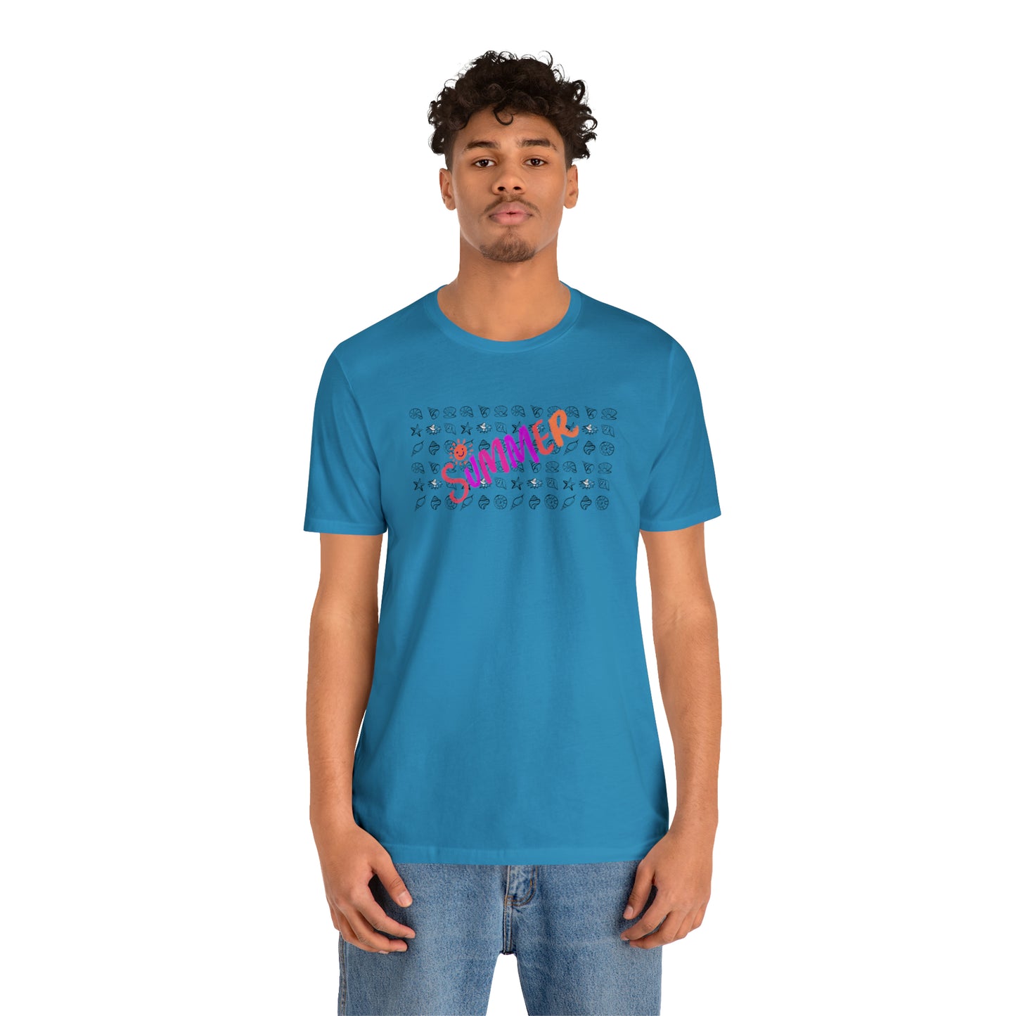 Summer Seashells Unisex Jersey Short Sleeve Tee