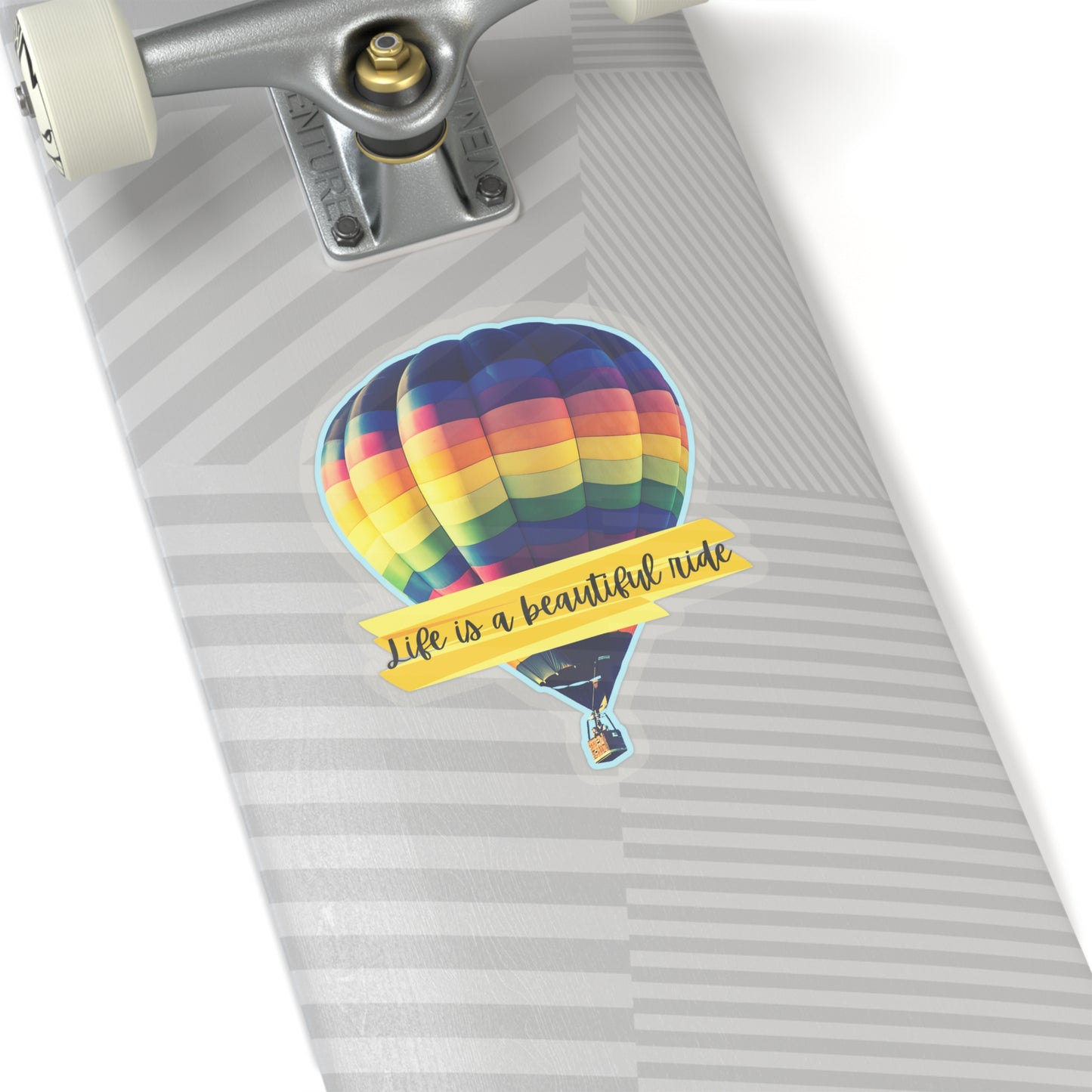 Hot Air Balloon (Life is a beautiful ride) Kiss-Cut Stickers - Just for fun