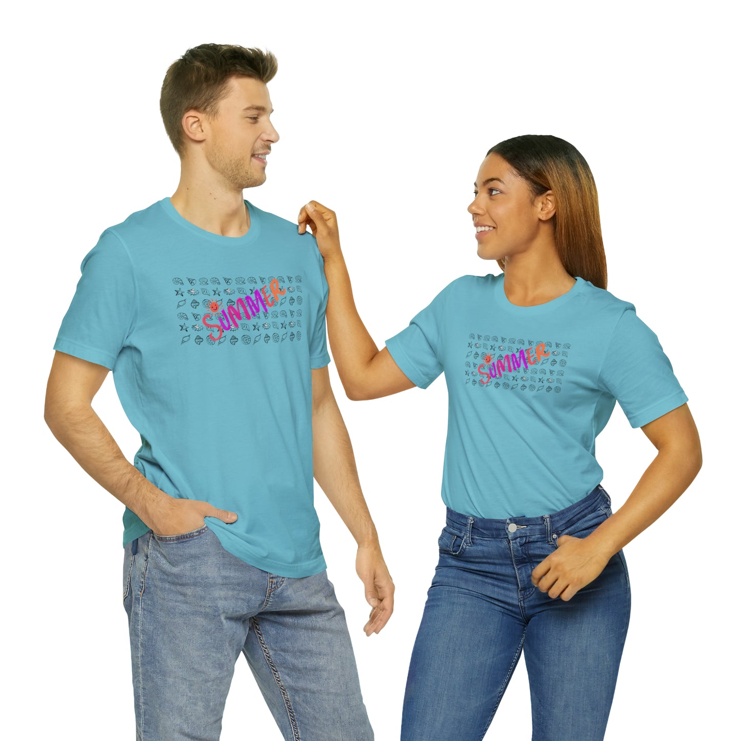 Summer Seashells Unisex Jersey Short Sleeve Tee