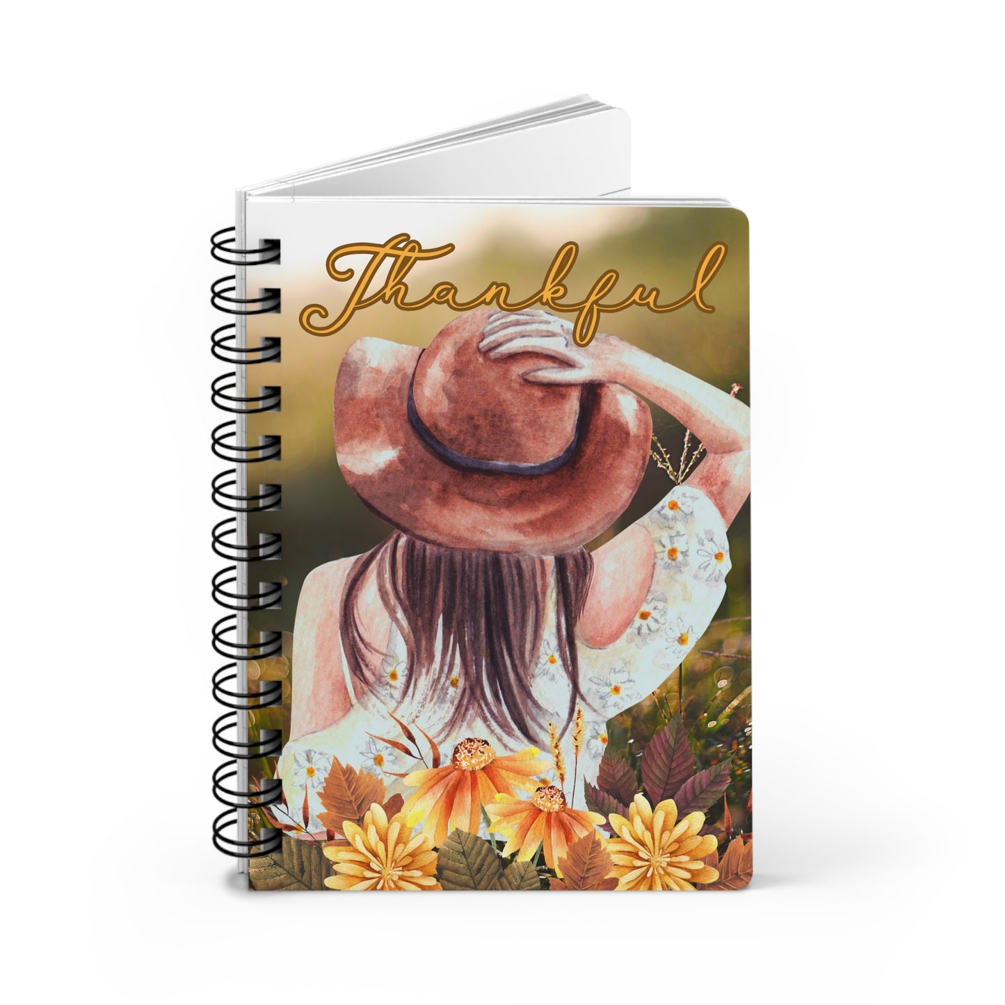 Thankful Autumn Vibes, Spiral Bound Journal (lined)