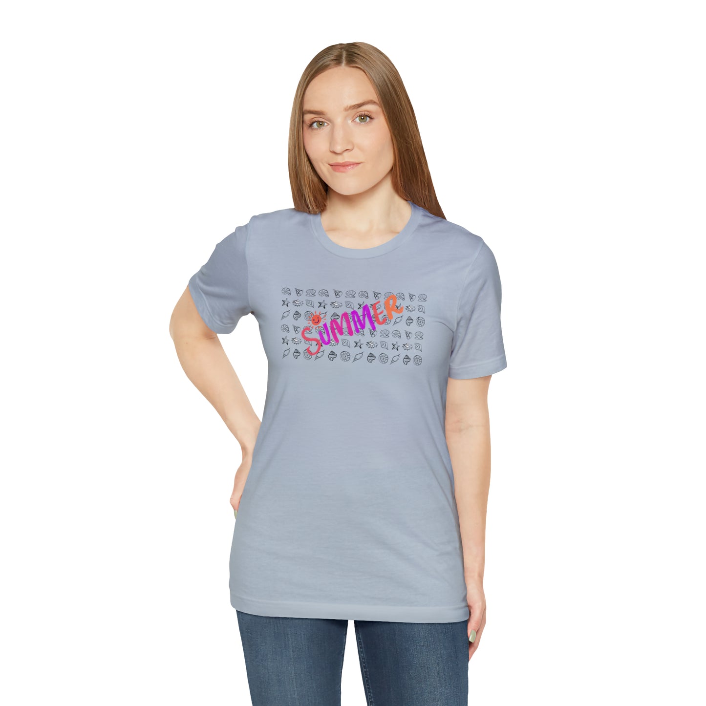 Summer Seashells Unisex Jersey Short Sleeve Tee