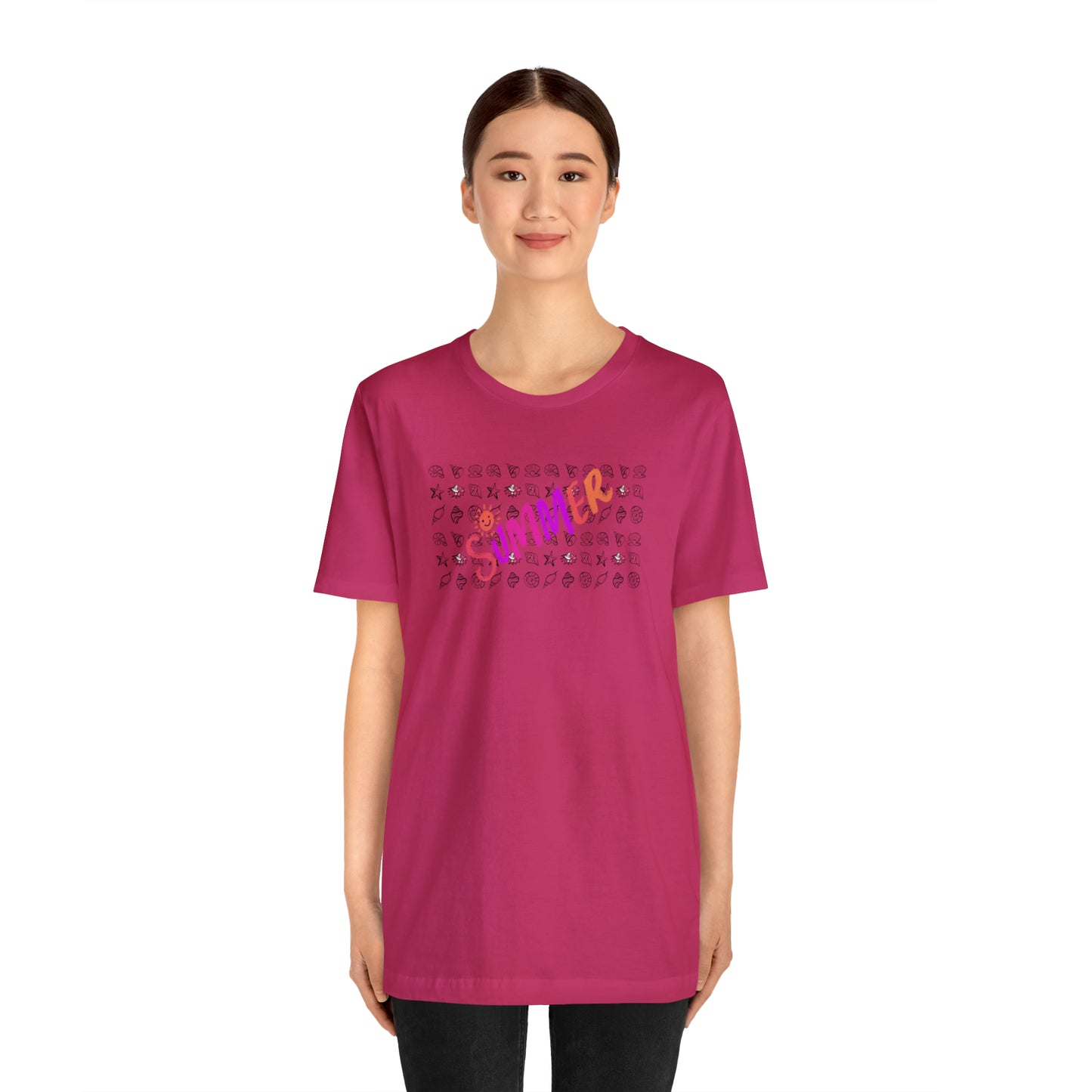 Summer Seashells Unisex Jersey Short Sleeve Tee